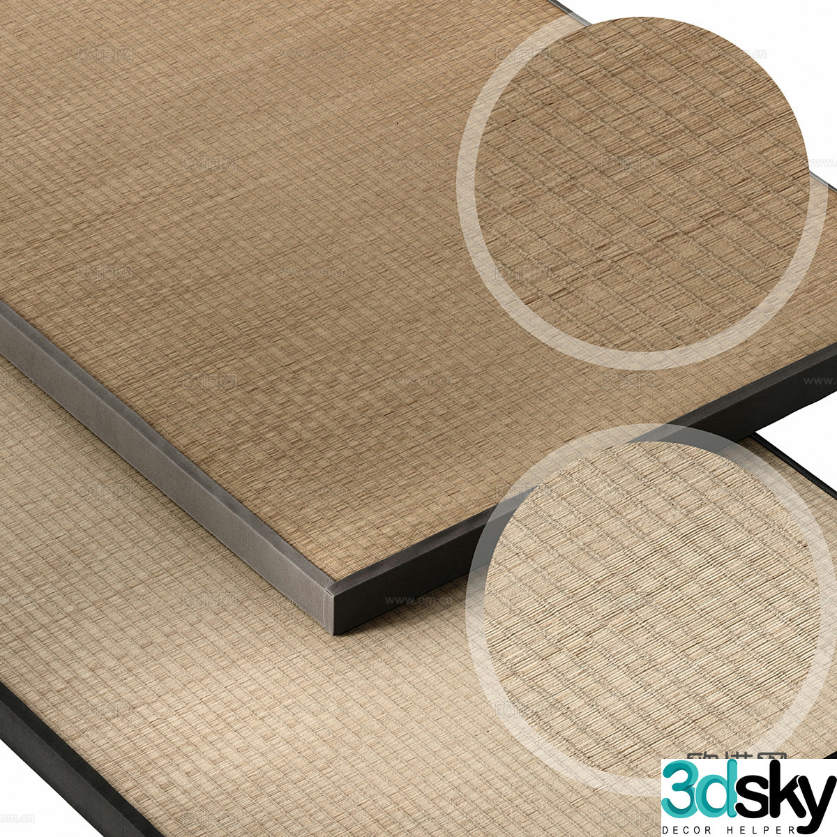New Chinese Tatami Tatami cushion 3D model