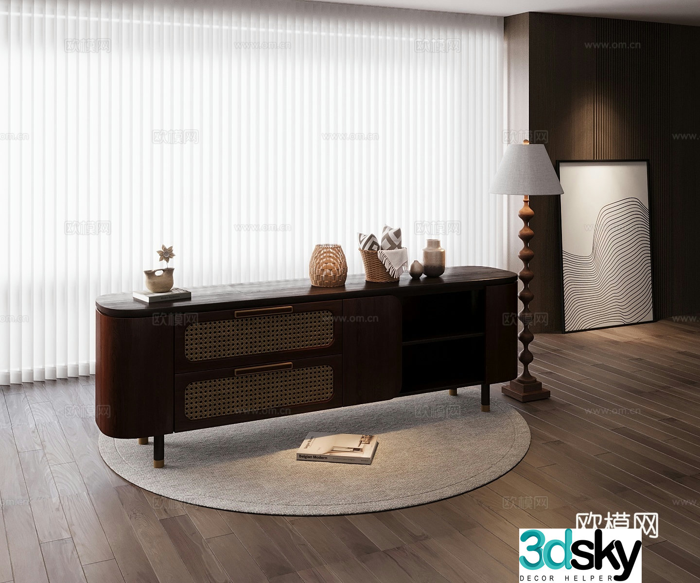 3D model of the medieval TV cabinet