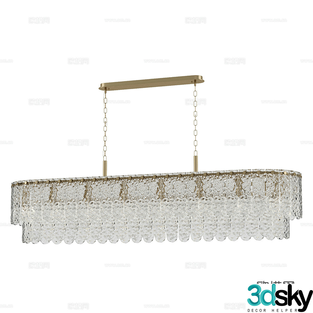 Modern simple chandeliers light luxury chandeliers restaurant chandeliers glass chandeliers 3D model