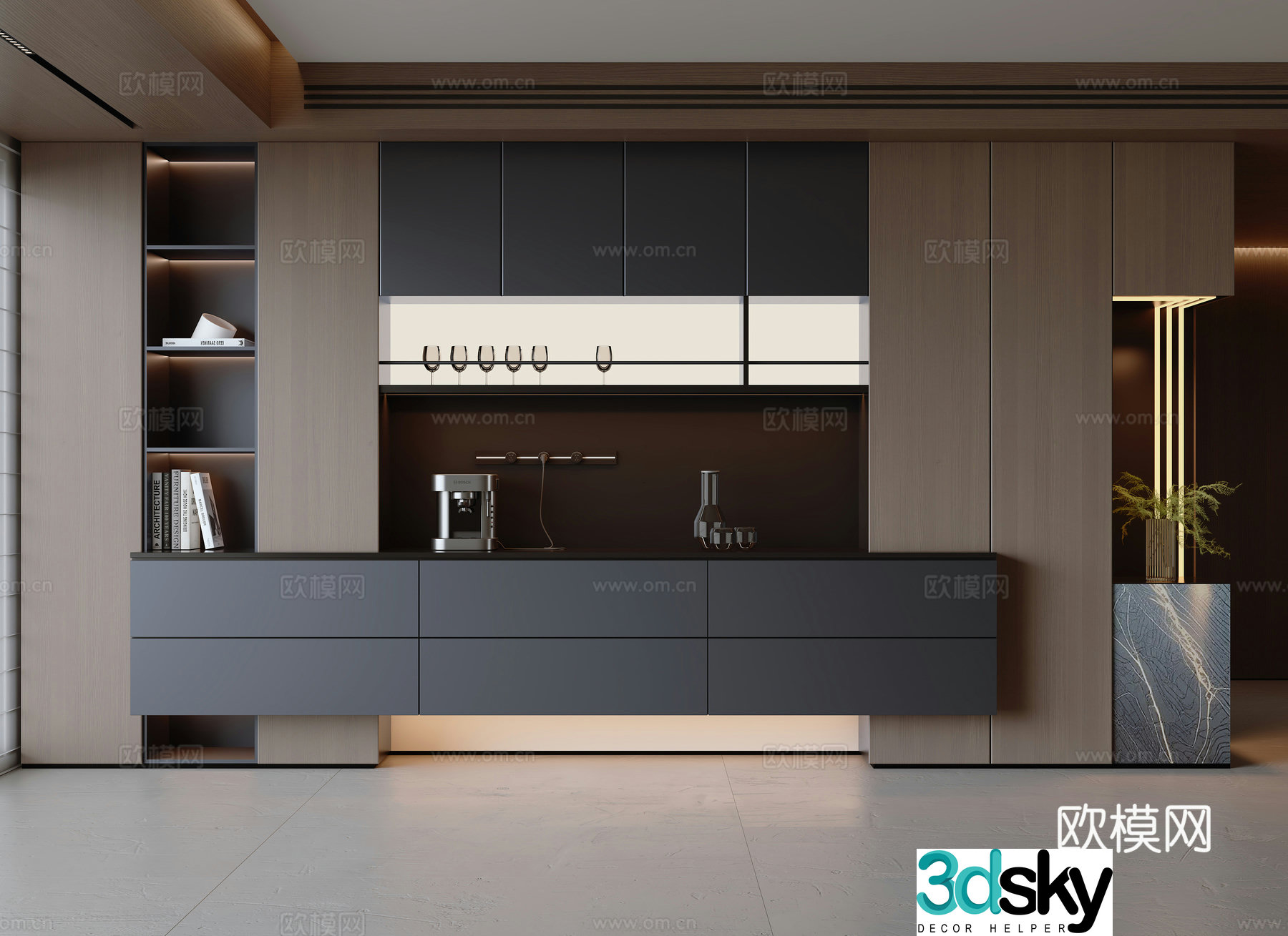 Modern Italian sideboard 3D model