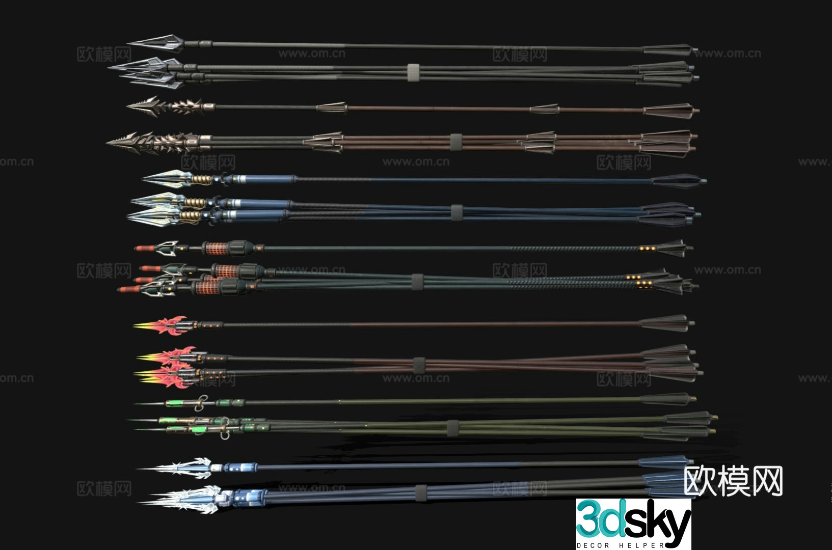 Sports equipment Sports equipment Arrow Archery Technology sense arrow 3D model