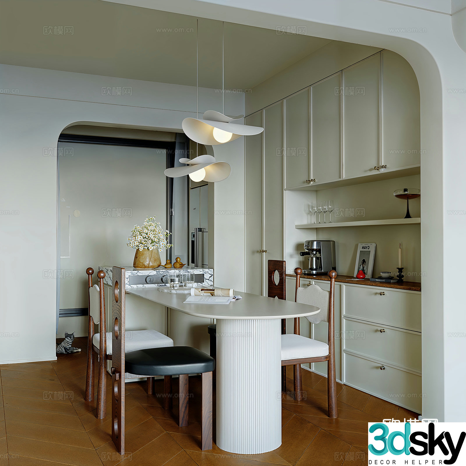Modern restaurant 3d model