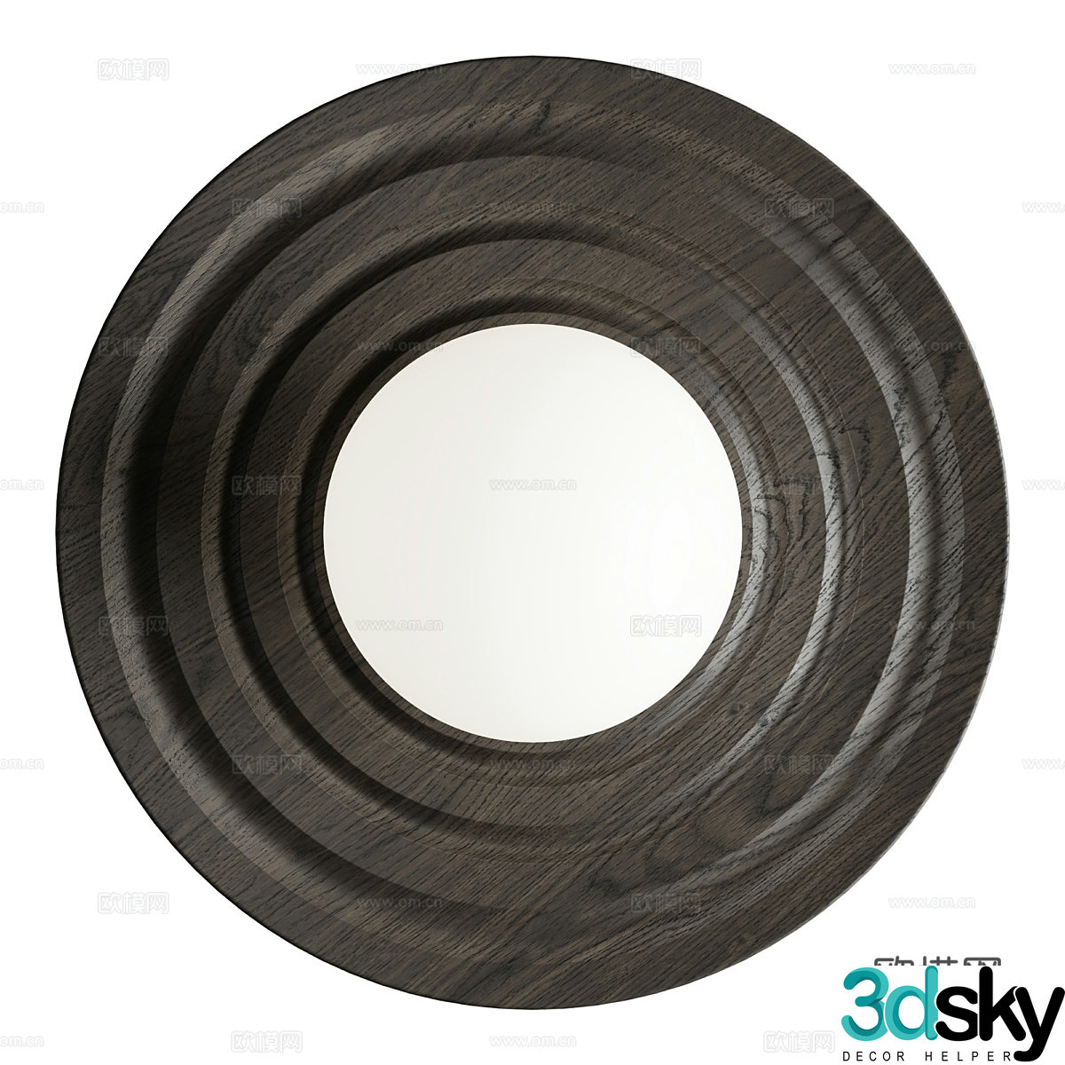New Chinese Wavia Disc Wall Light 3D Model