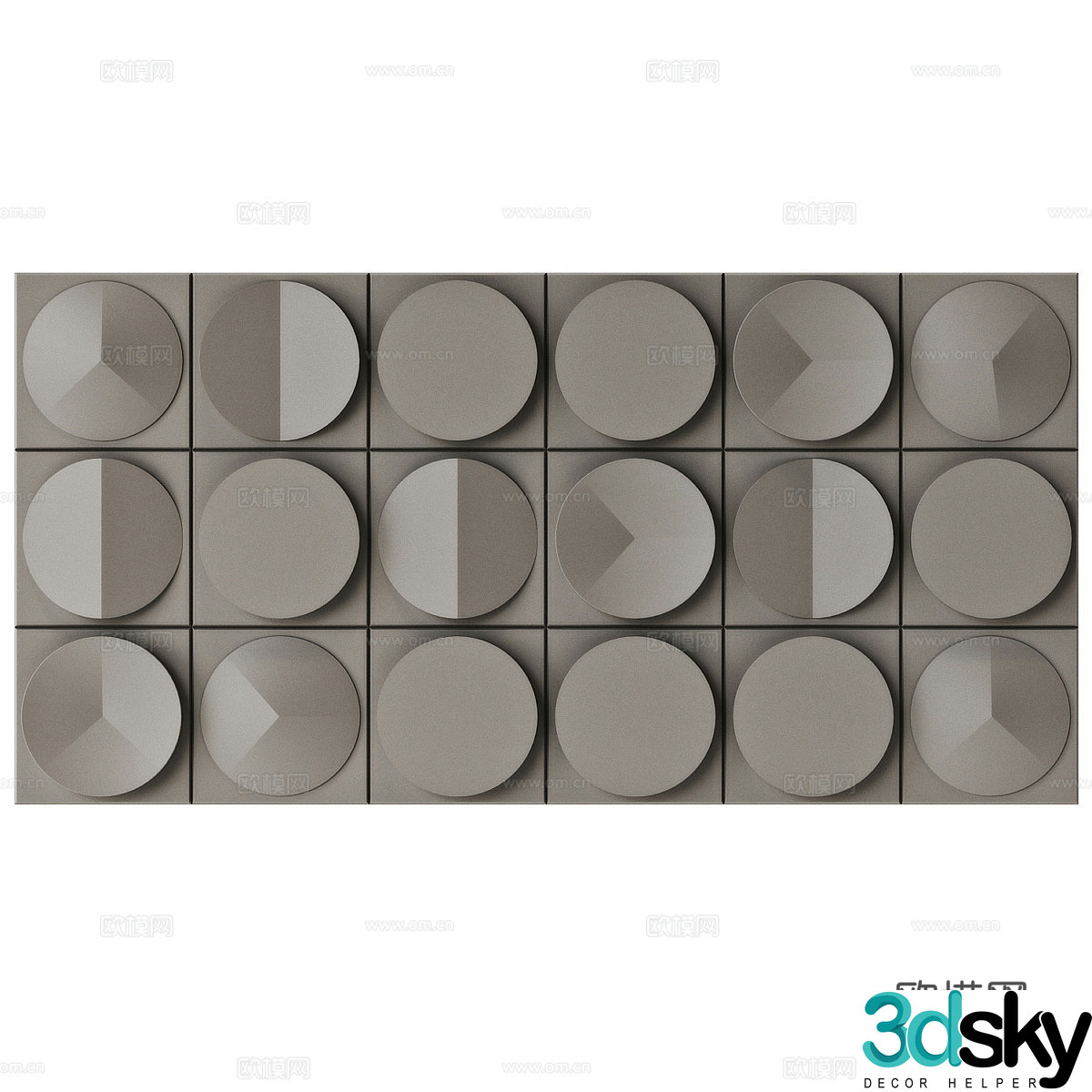 Modern decorative wall panel 3d model