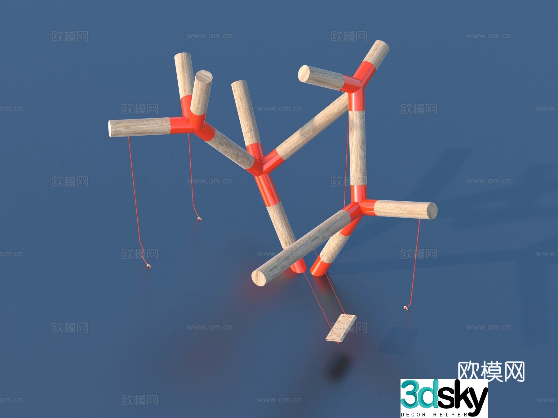 Swing children’s equipment amusement facilities kindergarten slide 3d model