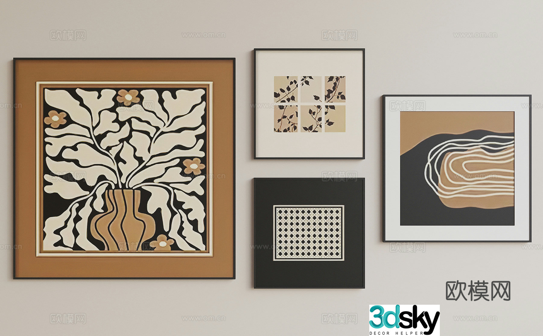 3D model of medieval hanging paintings
