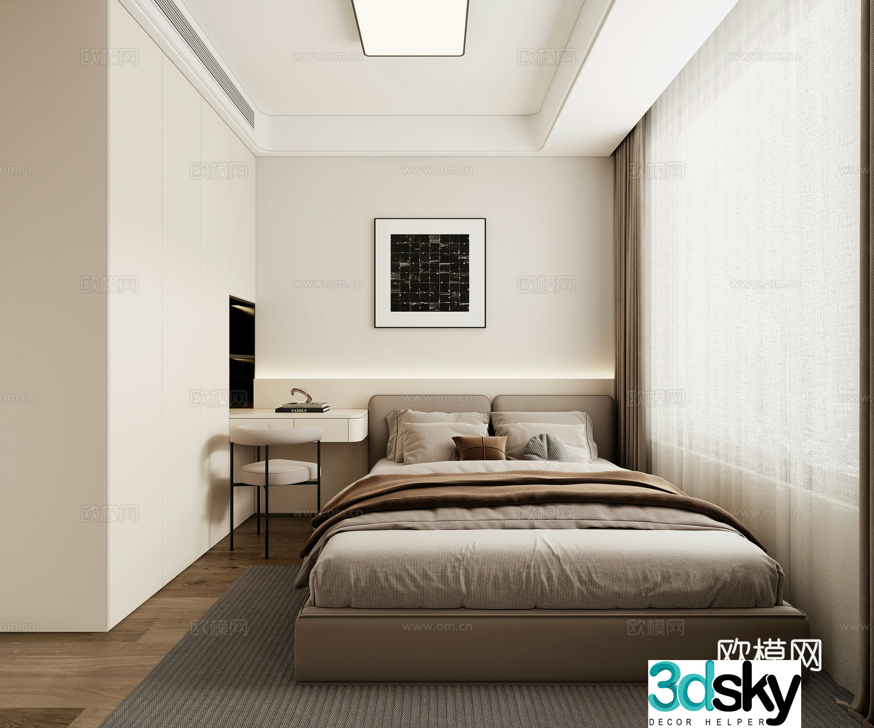 Modern bedroom 3d model