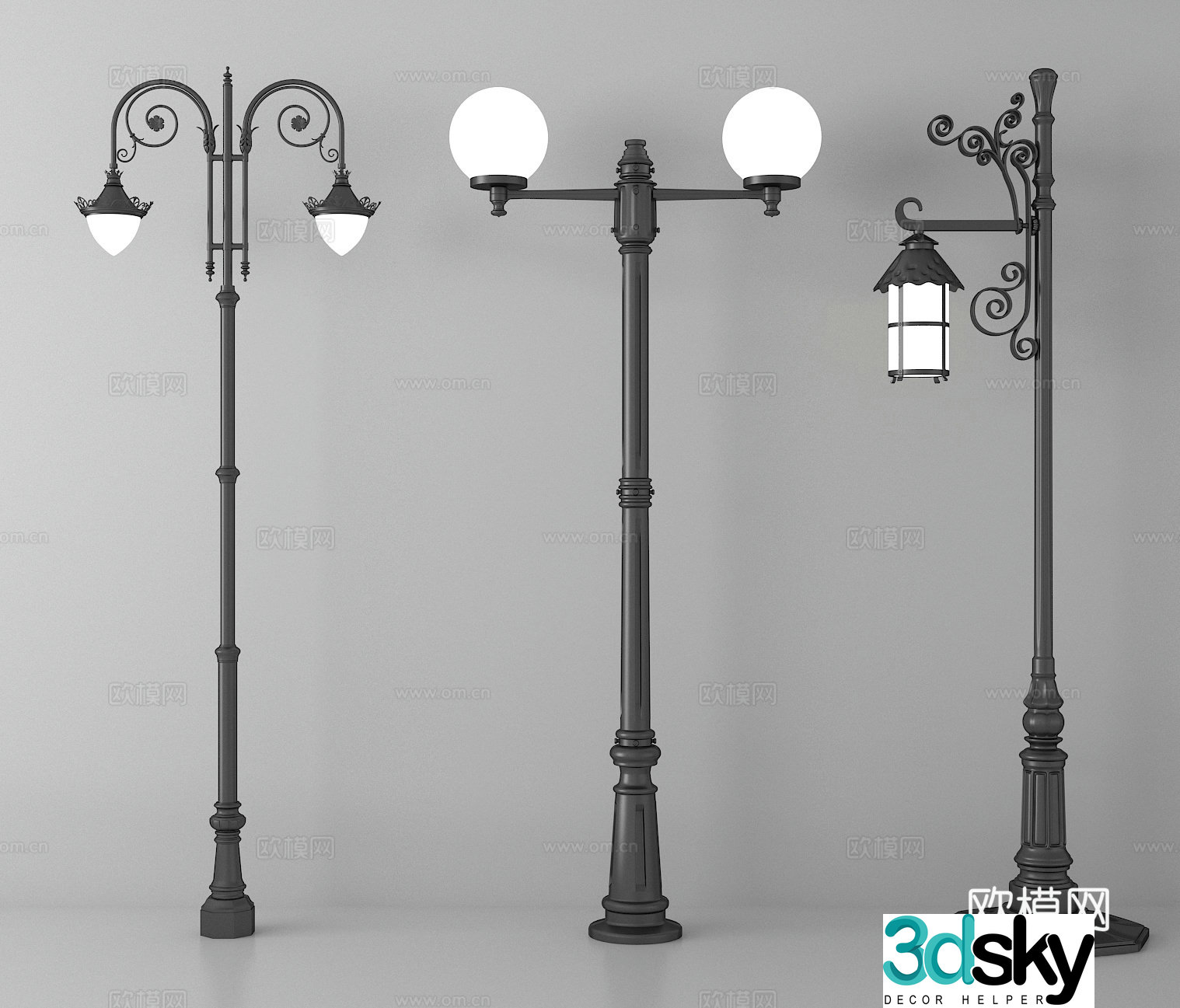 Outdoor light street light 3d model