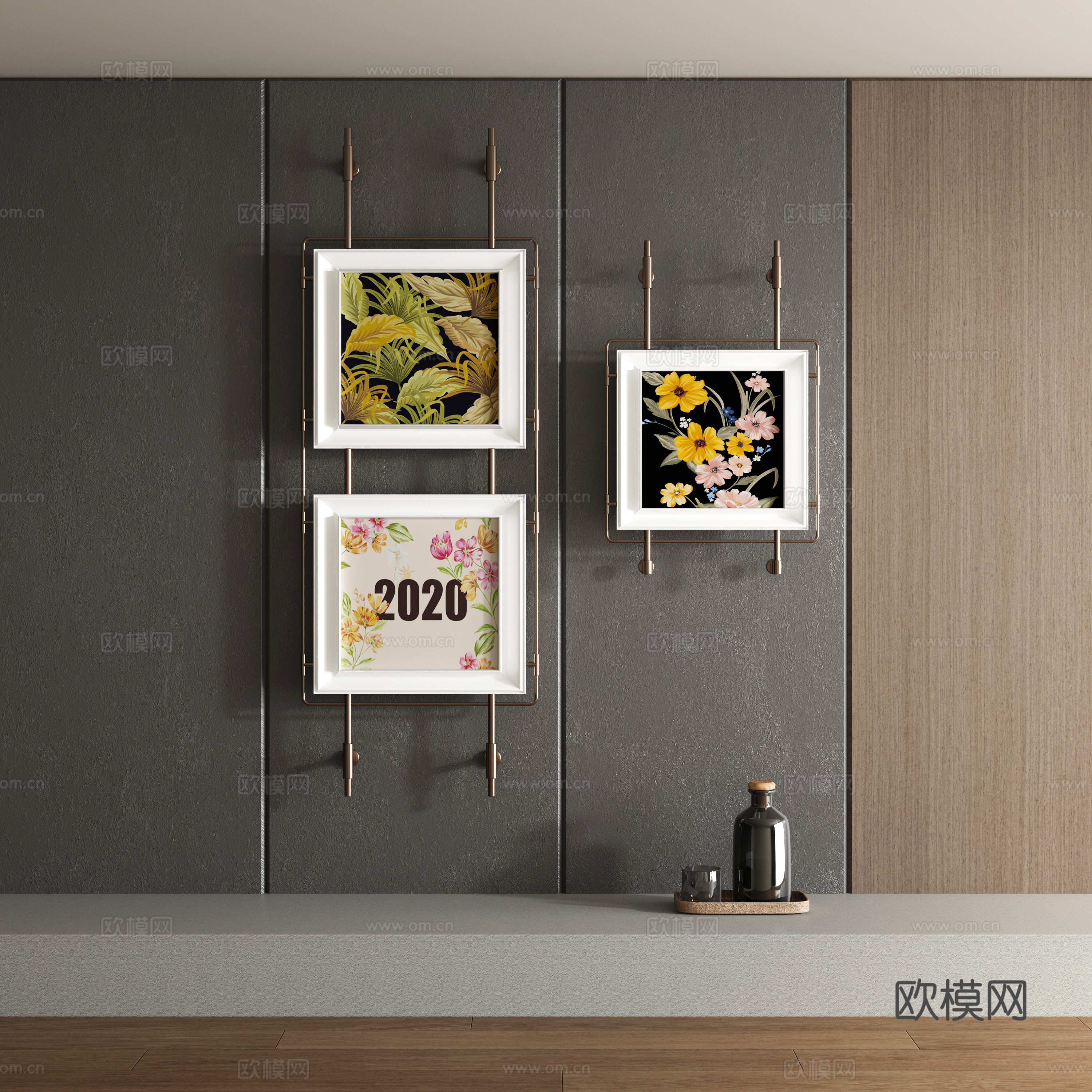 Modern decorative painting 3d model