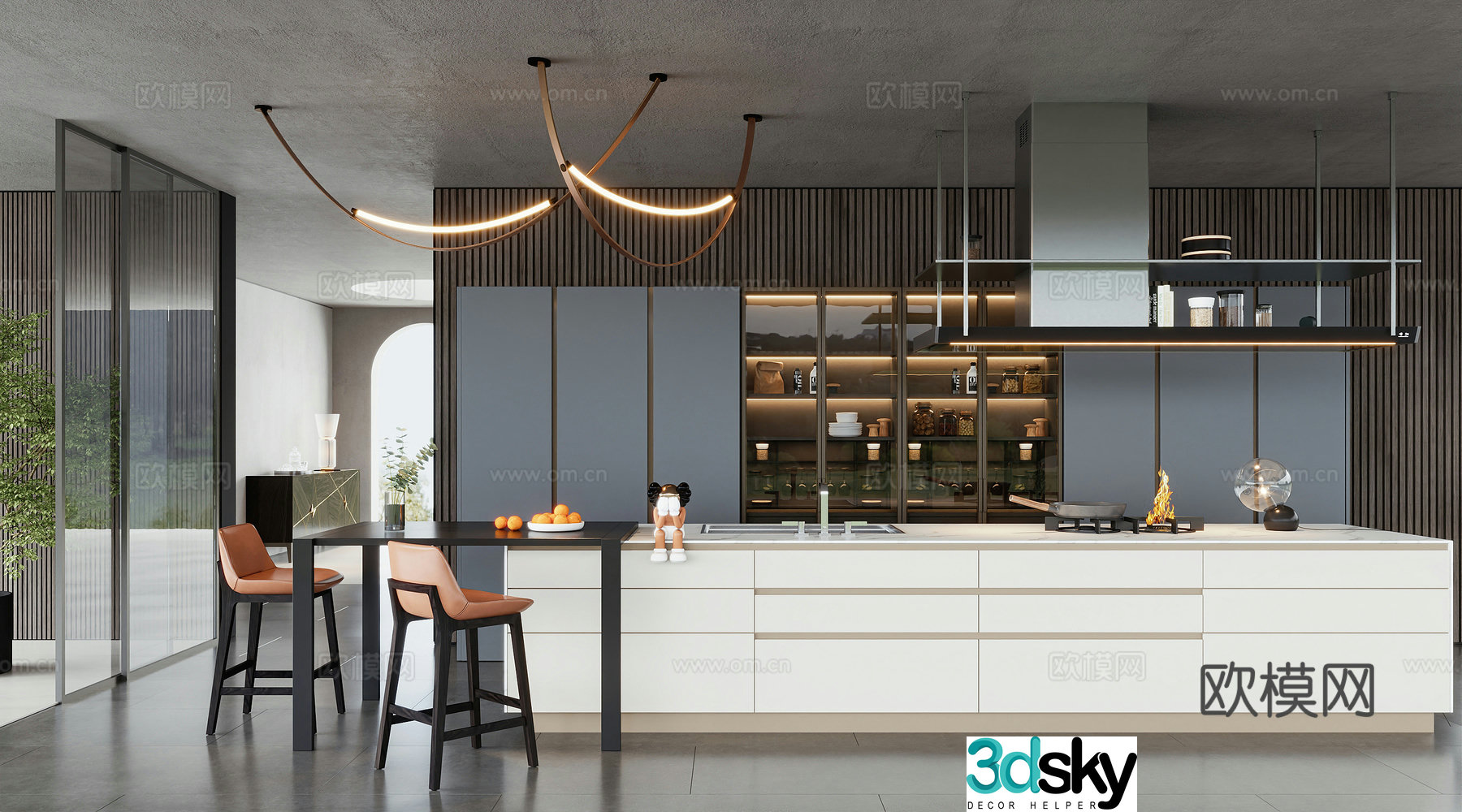Poliform modern kitchen 3d model