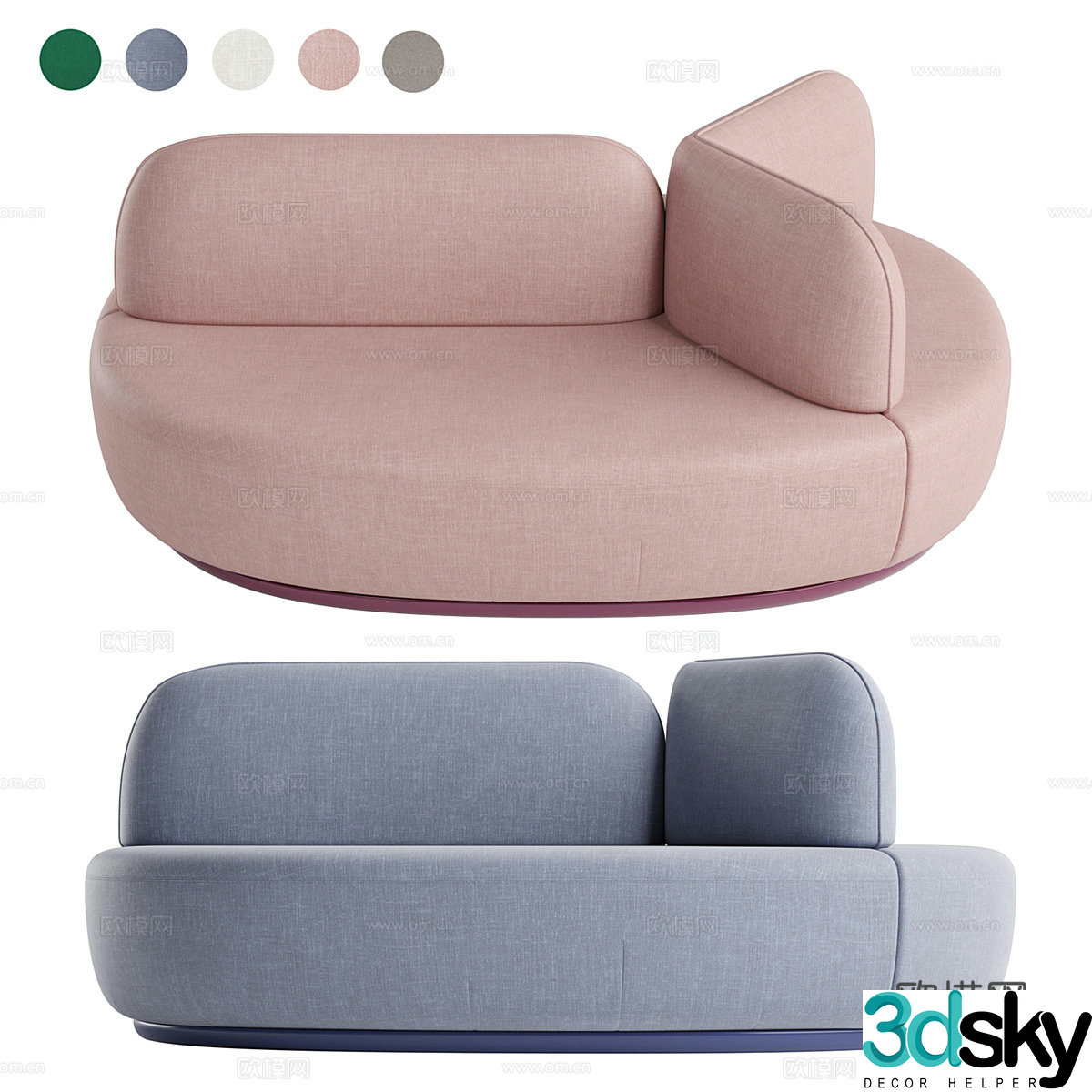 Modern light luxury Sancal La Isla casual sofa 3D model