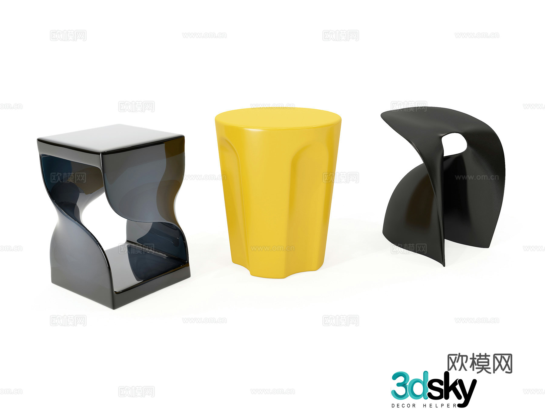 Modern stool 3d model