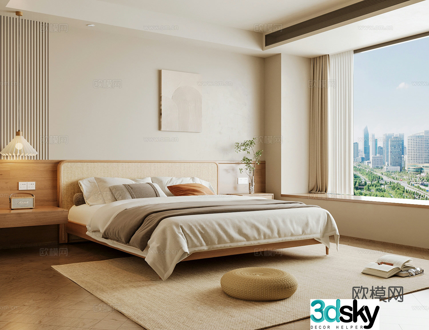 Wasabi Middle Ages Home Bedroom Wasabi Wind Bedroom Secondary Bedroom Master Bedroom Bathroom Window Bedroom 3D Model