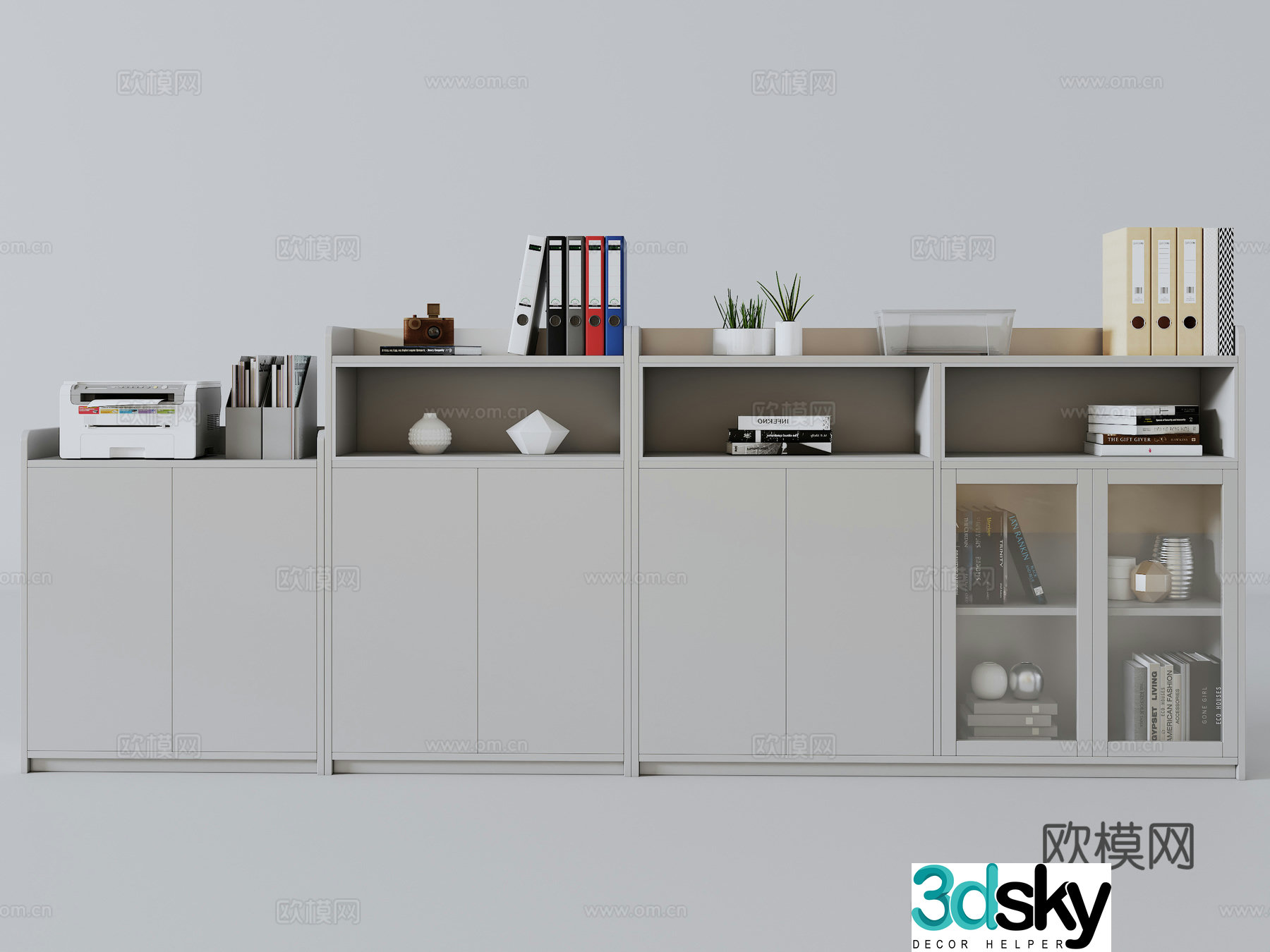 Office cabinet file cabinet 3d model
