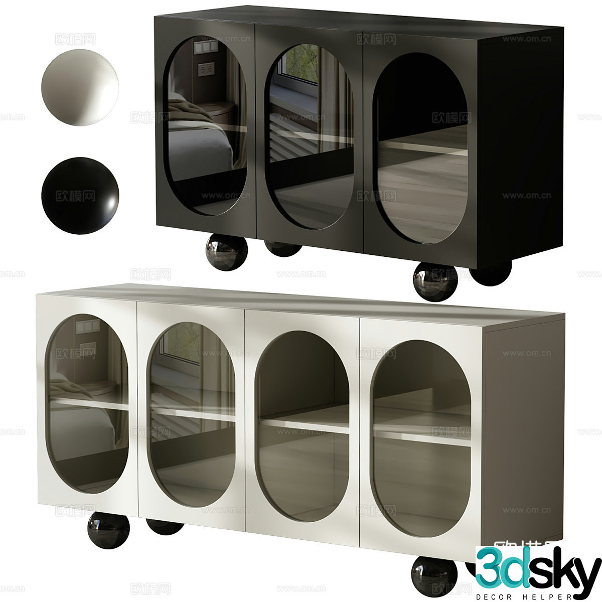 New Chinese style Wasabi sideboard 3D model