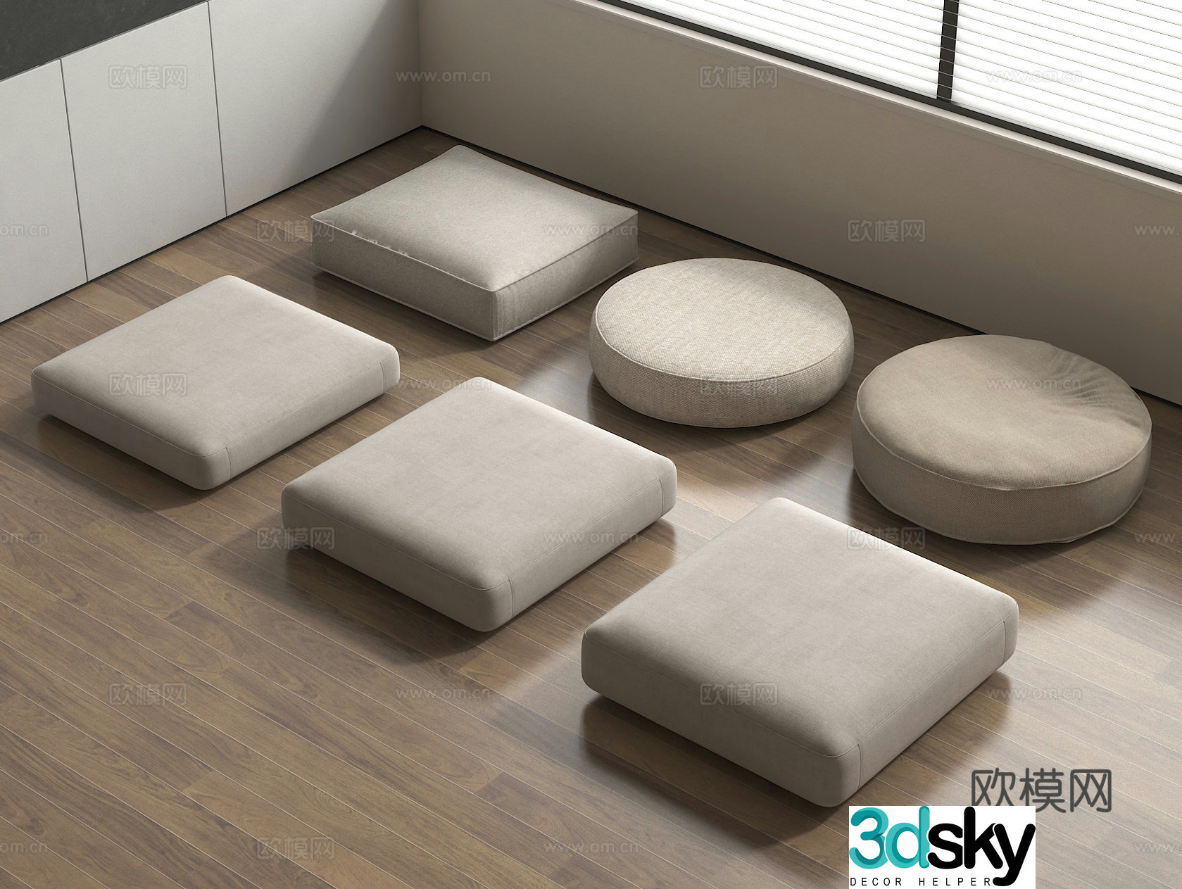 Cushion cushion futon 3d model