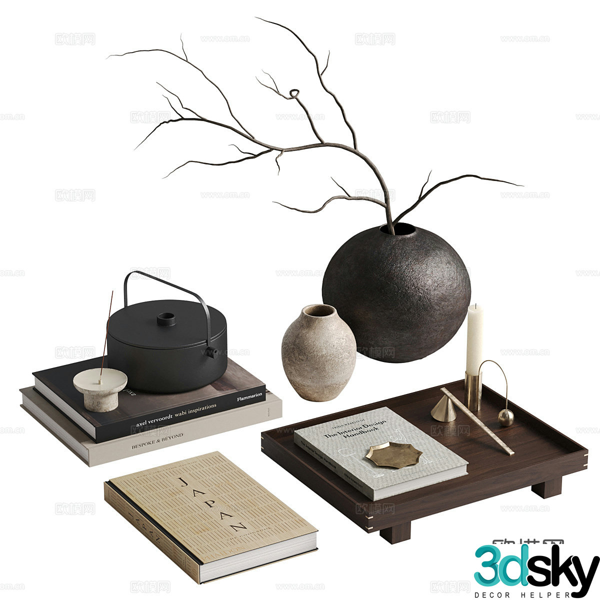 3D model of coffee table ornaments
