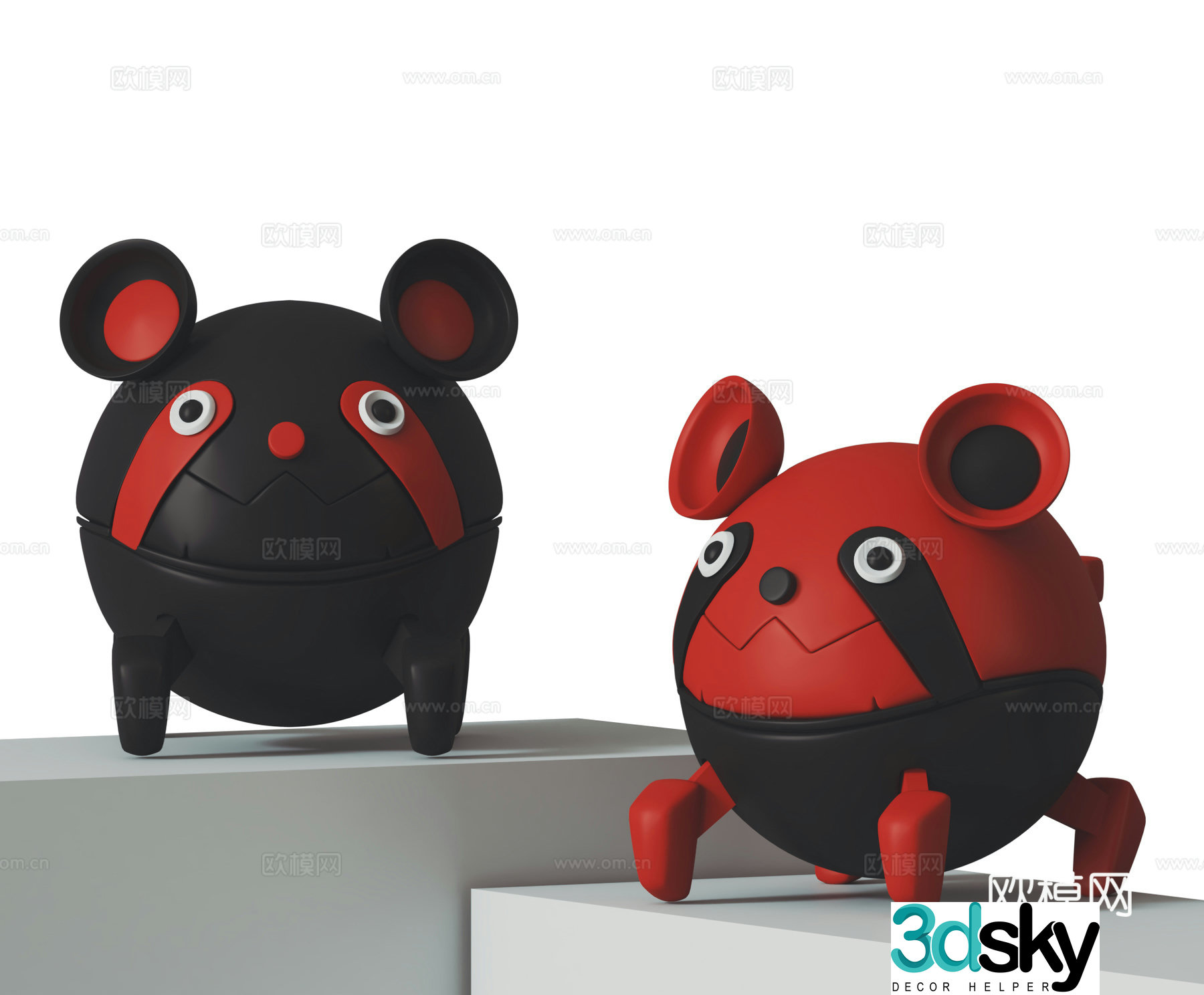 Modern doll 3d model