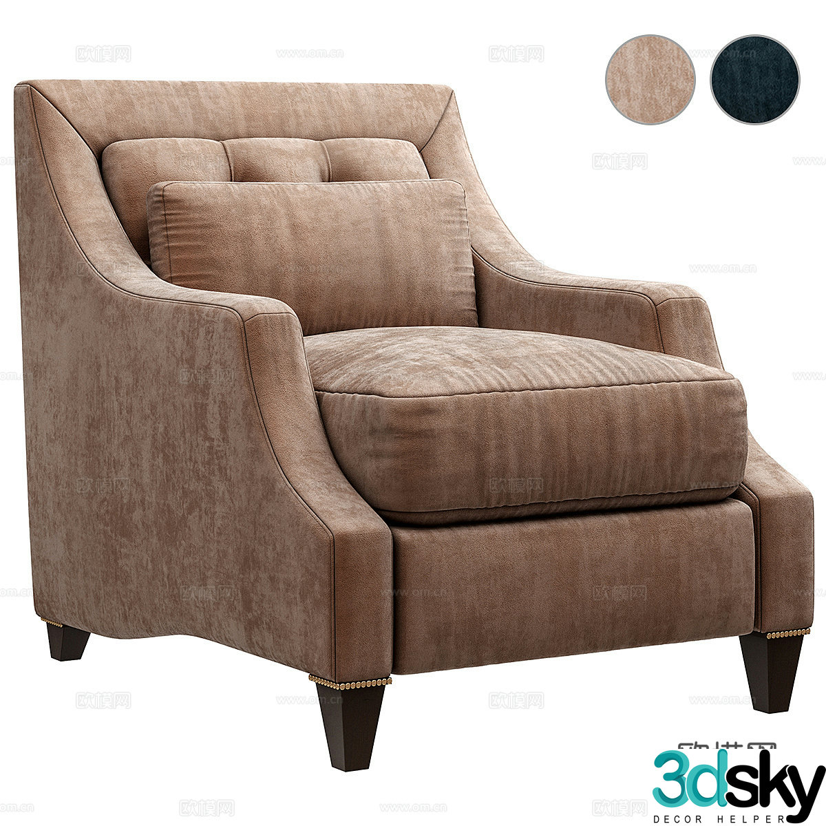 American BAKER sofa chair 3d model