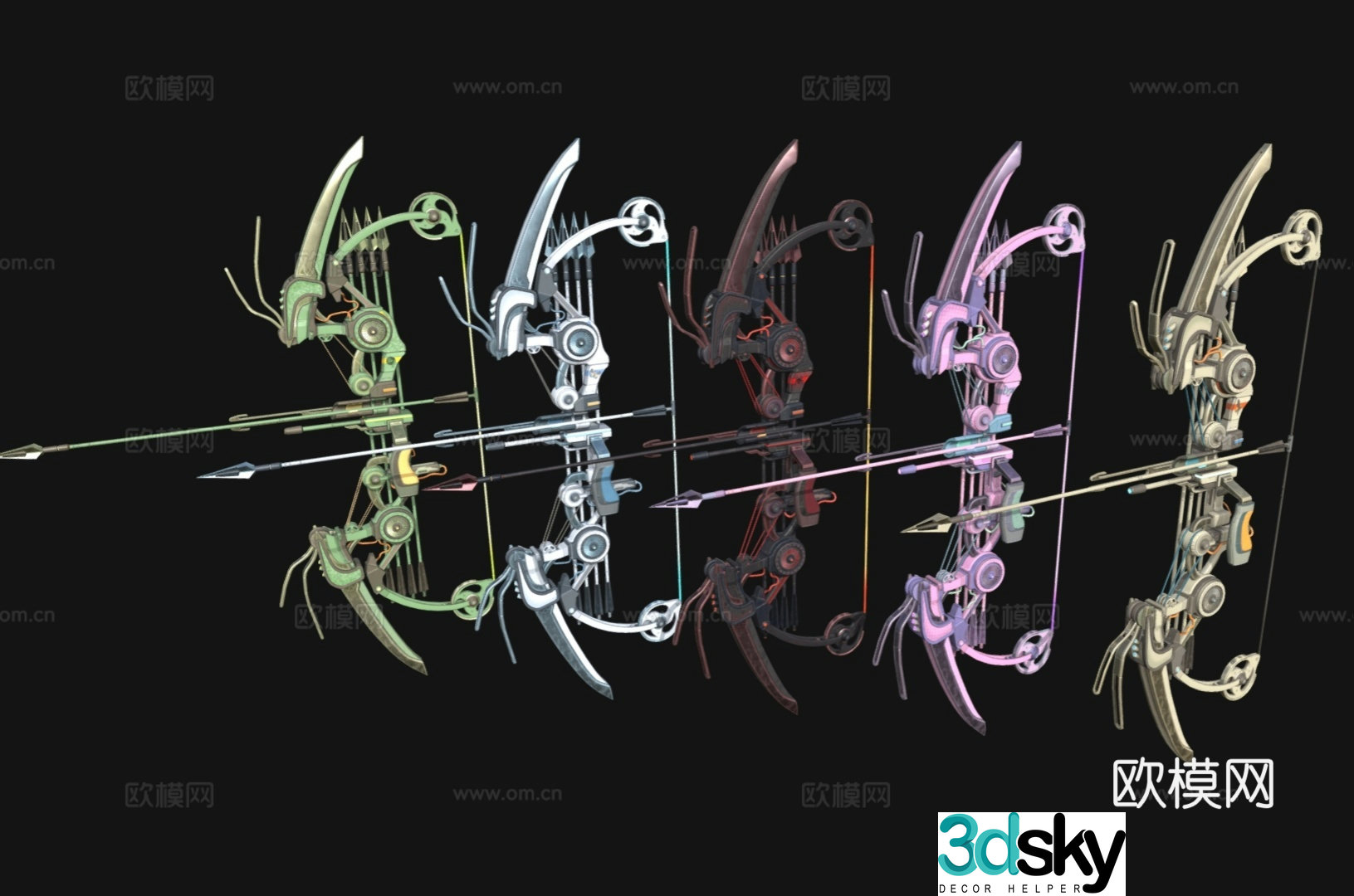Sports equipment Recurve bow Archery equipment Sports equipment 3d model