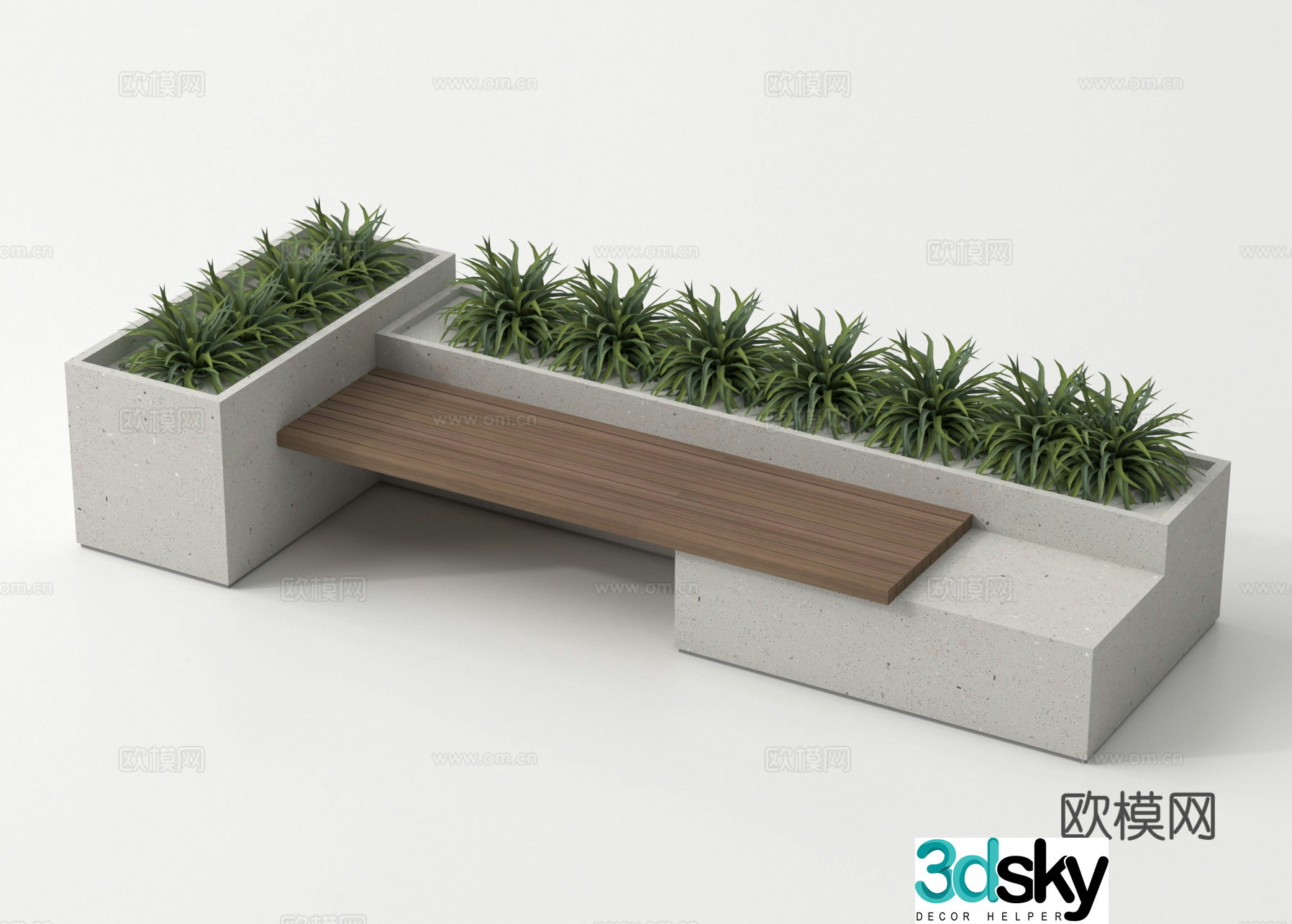 Landscape seats Park seats Public seats Outdoor seats 3d model