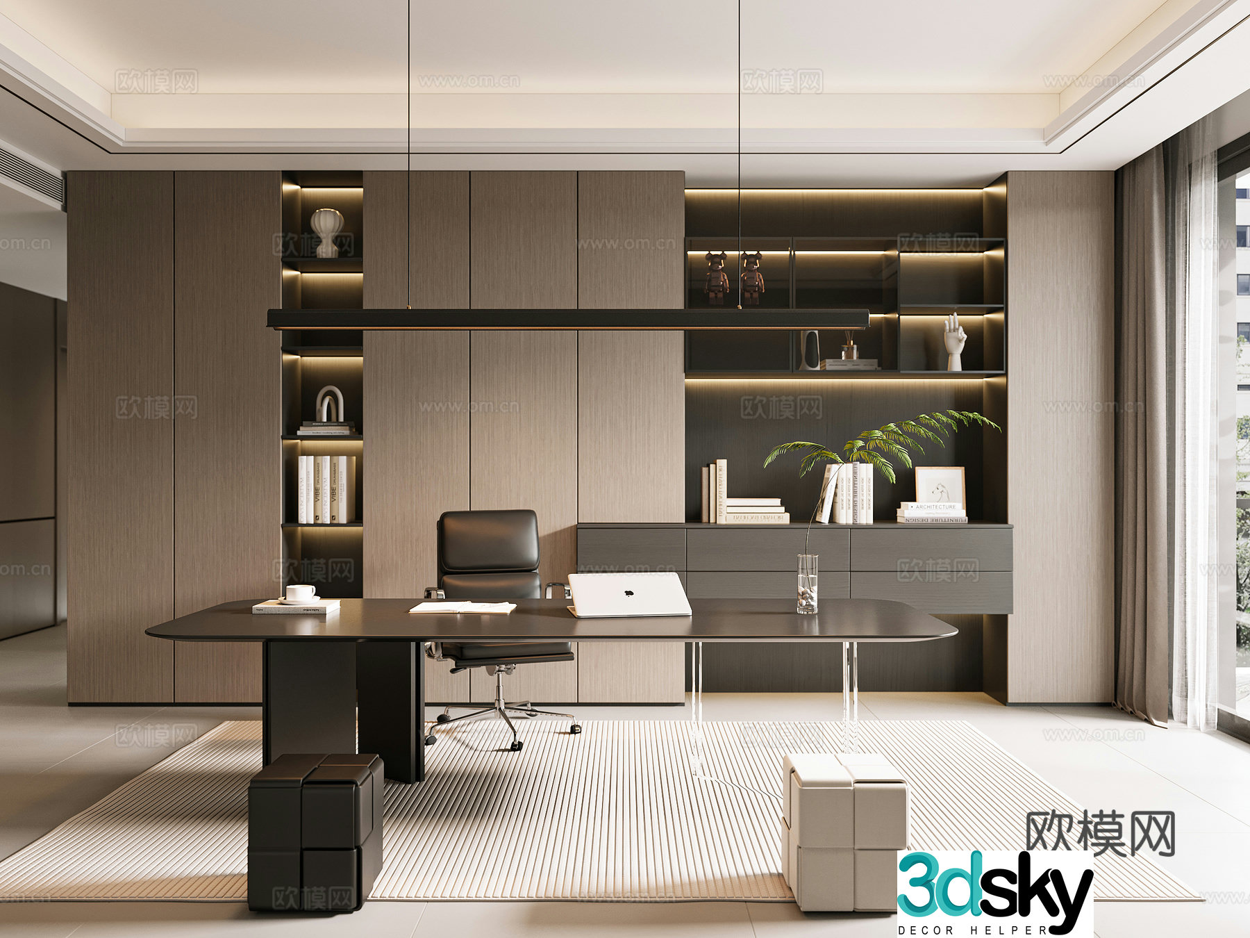 Modern Italian study 3D model