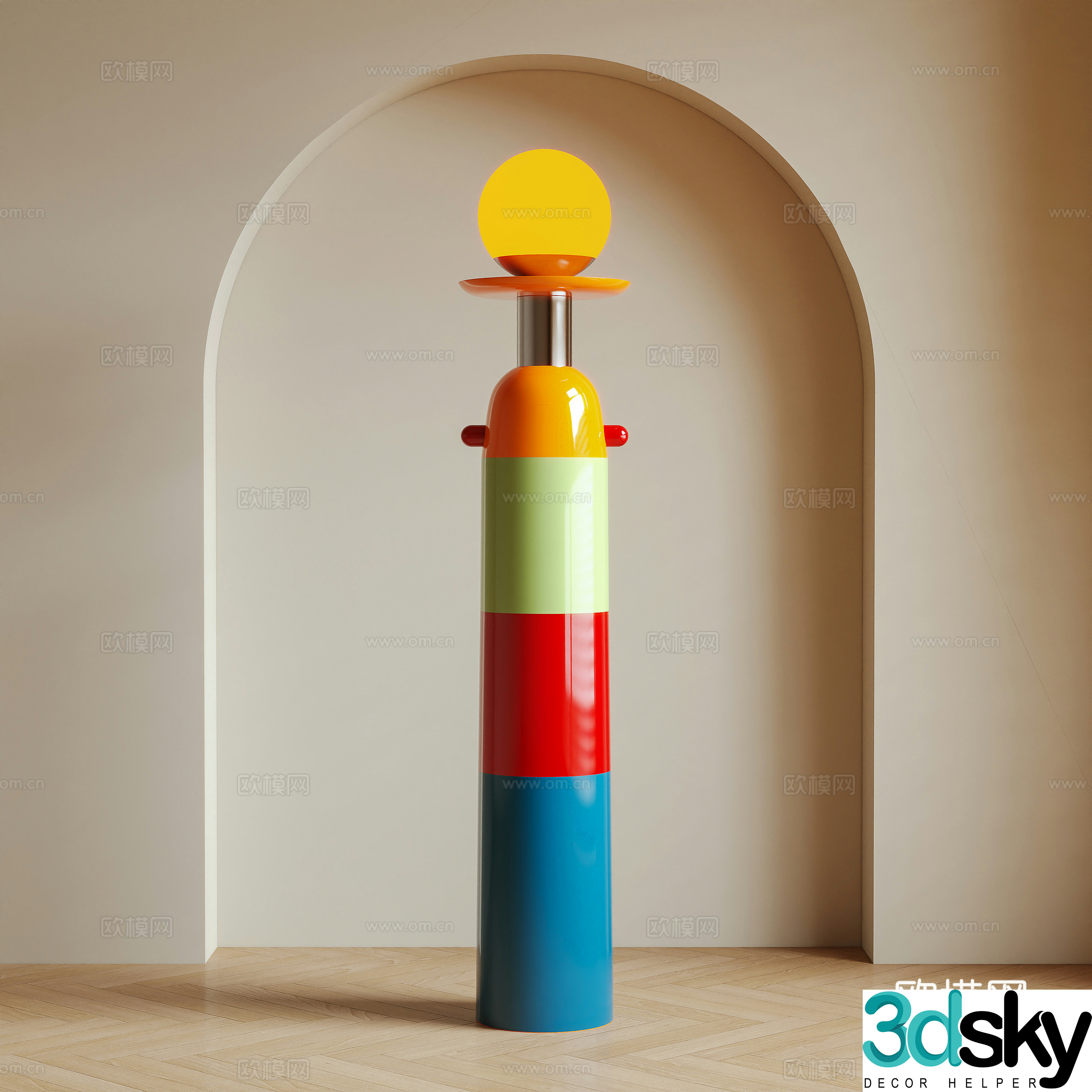 Modern floor lamp Dopamine 3D model