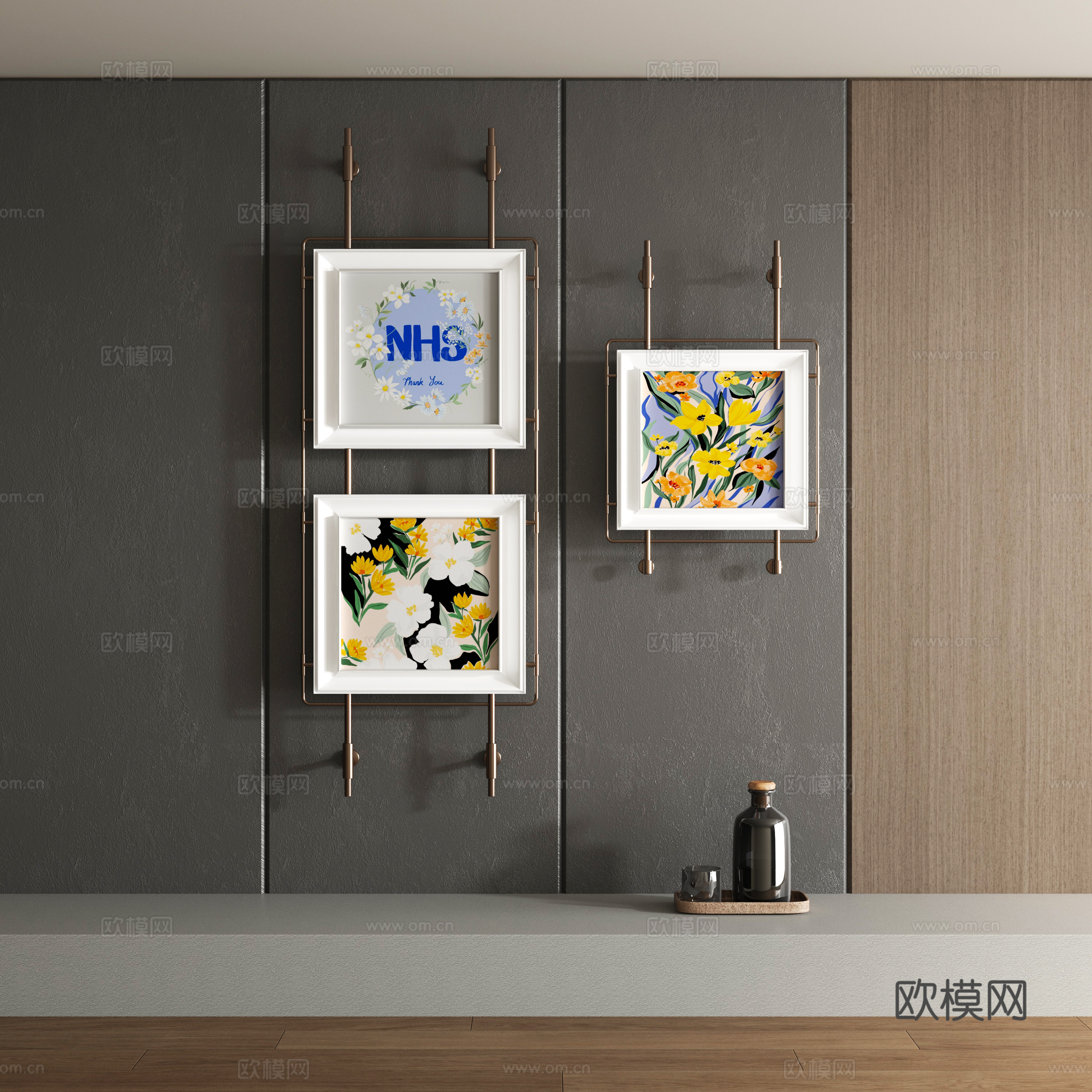 Modern decorative painting 3d model