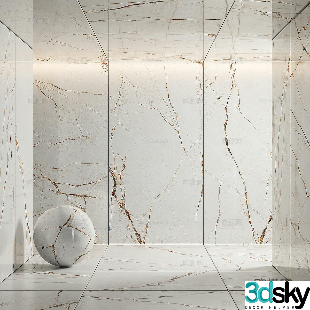 Marble Stone Slab PU Stone 3D Model
