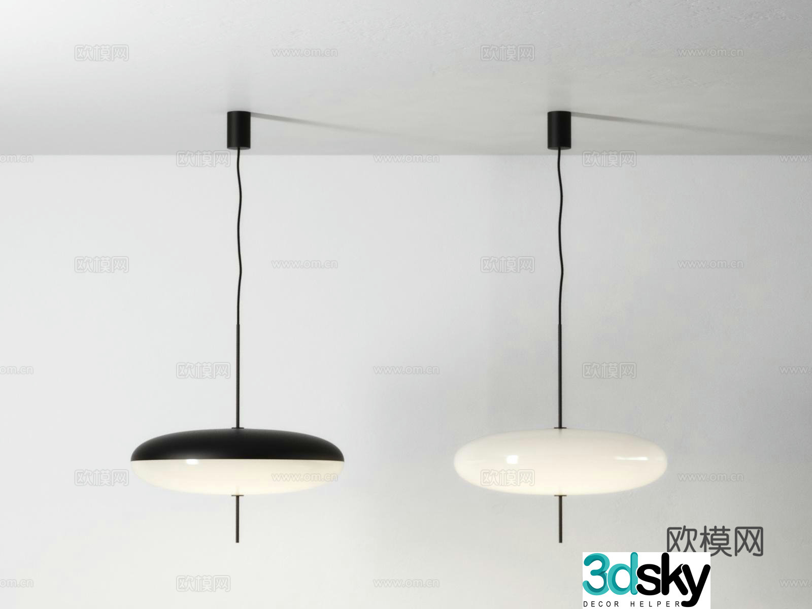Modern chandelier combination 3d model