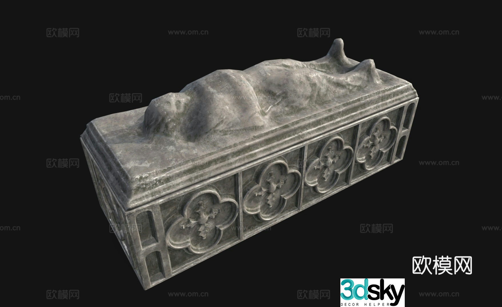 European retro ancient buildings European ancient buildings European cultural relics Sarcophagus Pharaoh’s coffin 3D model