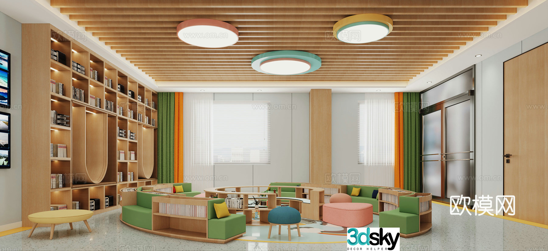 Modern kindergarten 3d model