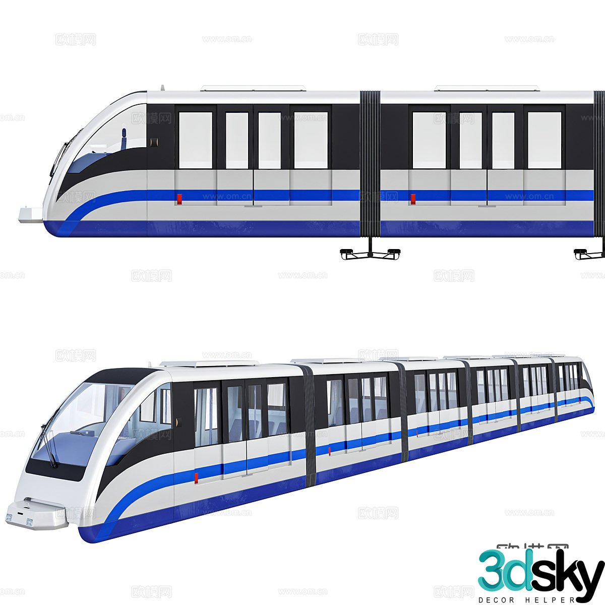Monorail train 3d model
