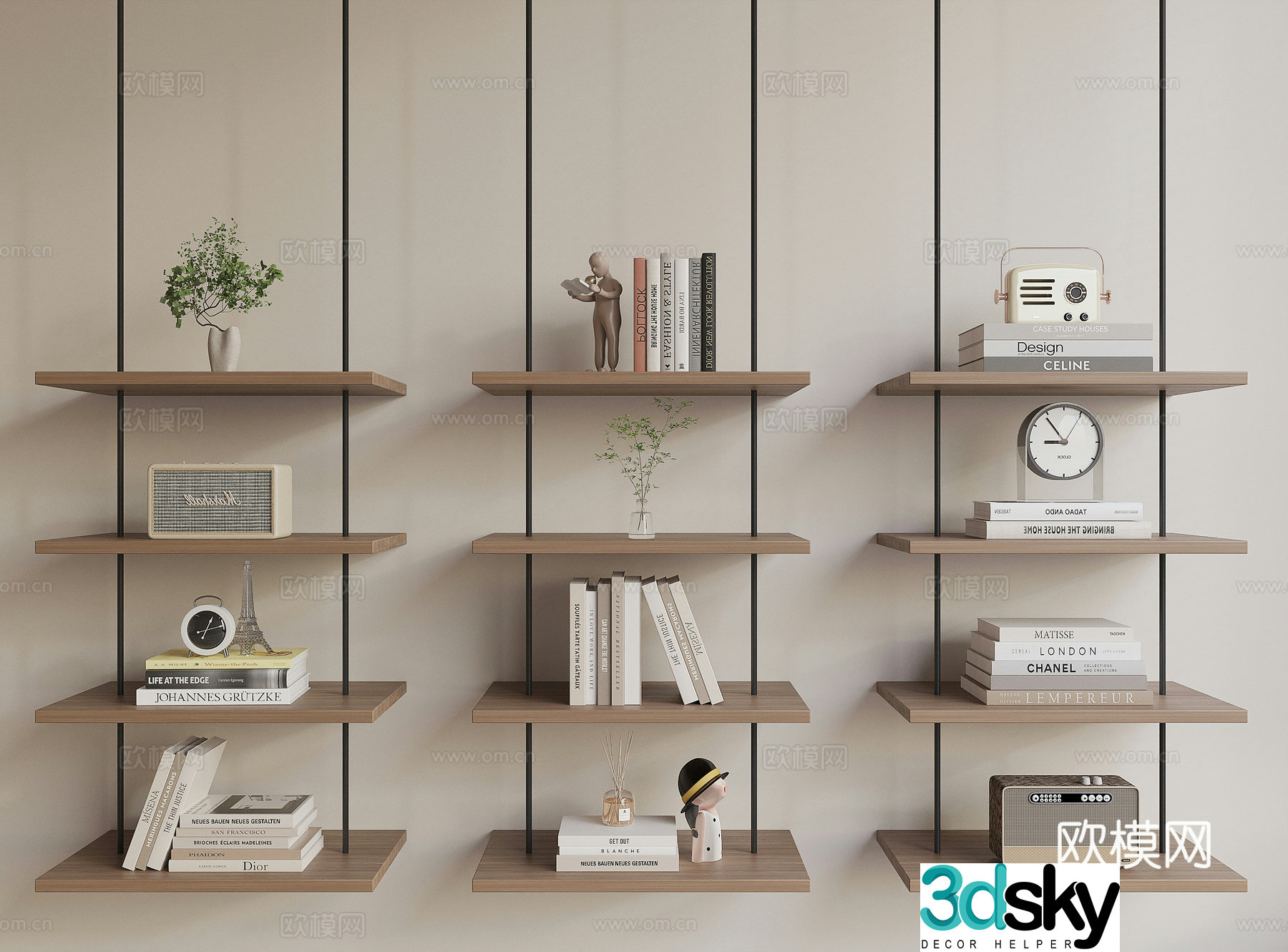 Modern shelf 3D model
