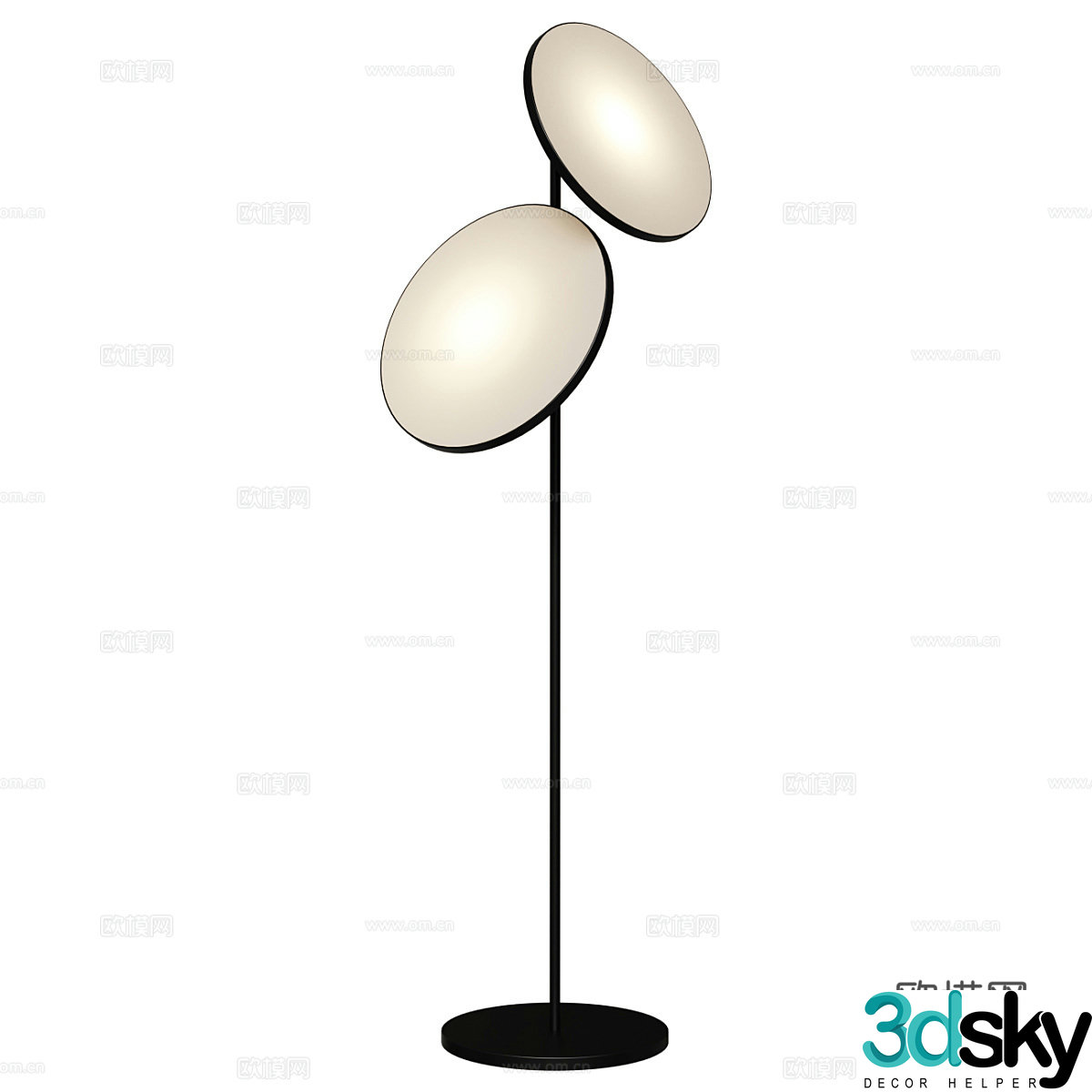 Modern Italian minimalist floor lamp 3d model