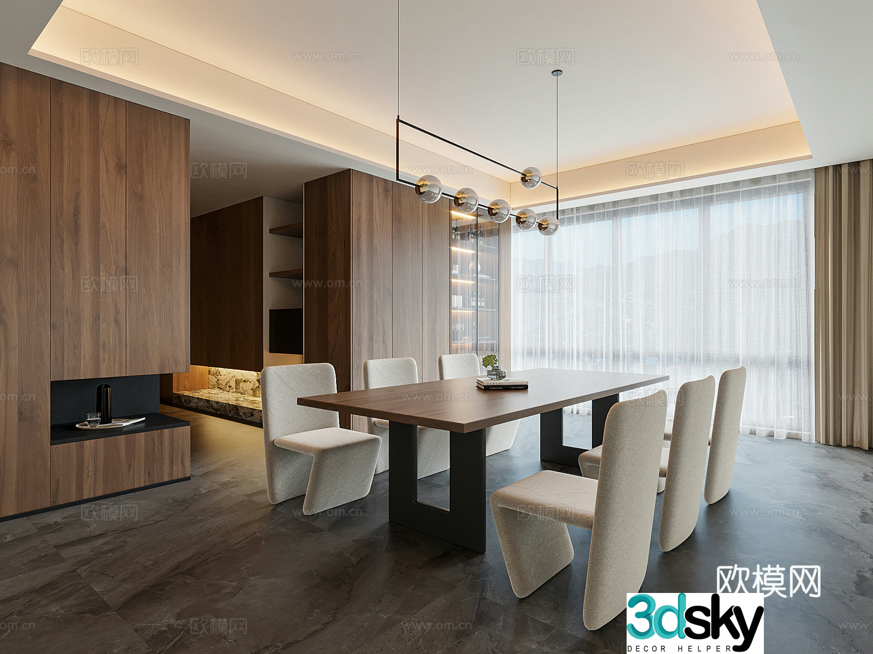 Modern Italian restaurant 3d model