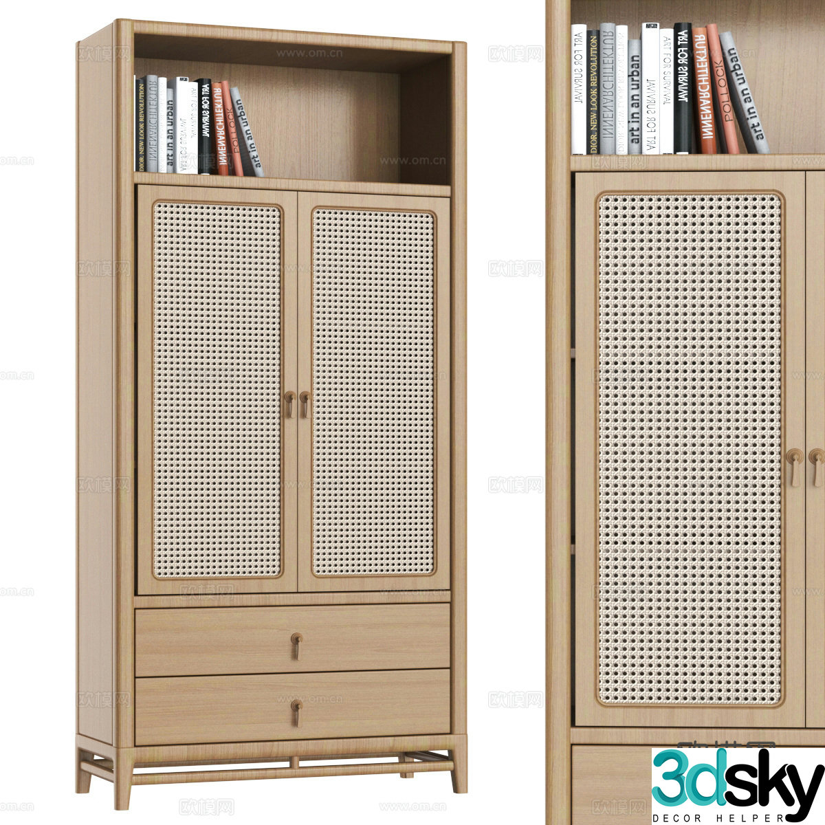 New Chinese side cabinet decorative cabinet end view cabinet 3D model