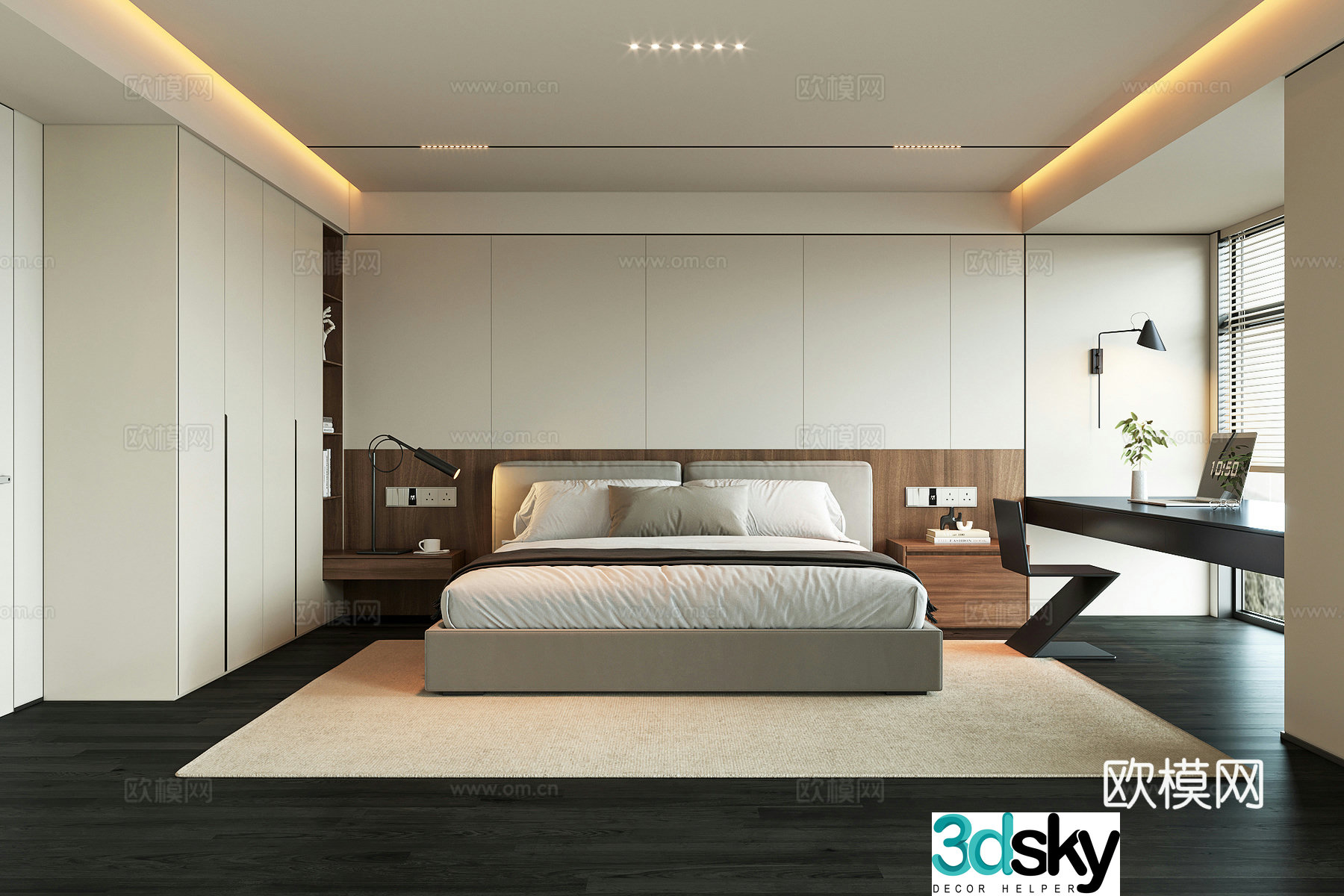 Modern bedroom 3d model