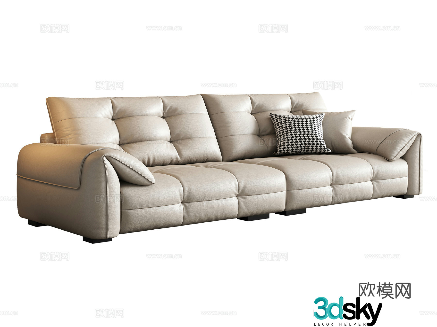 Modern double sofa 3d model