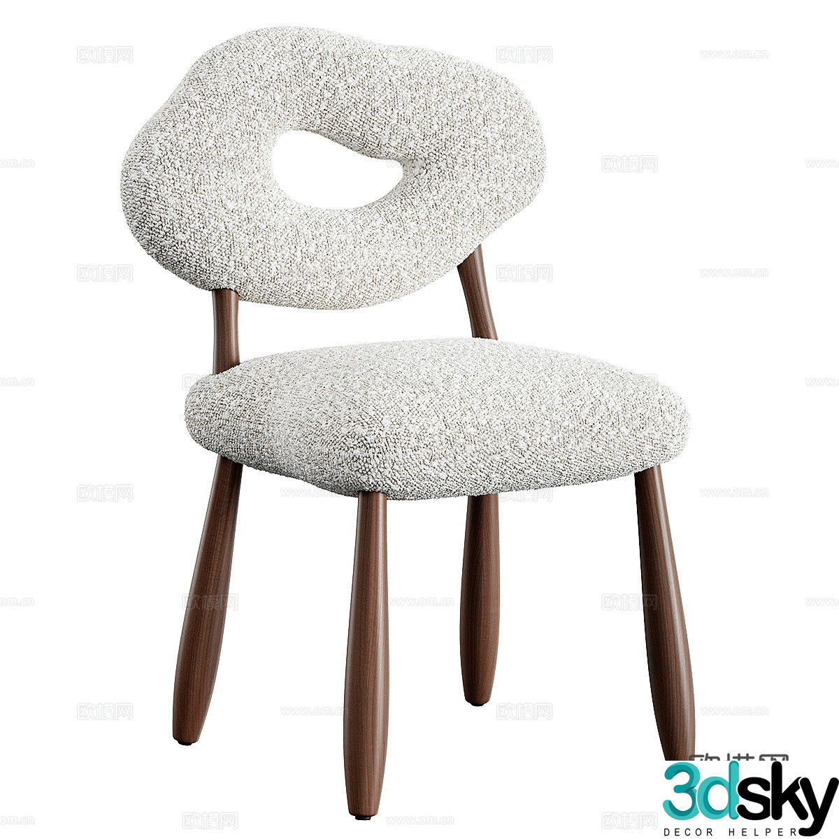 New Chinese style medieval chair 3D model