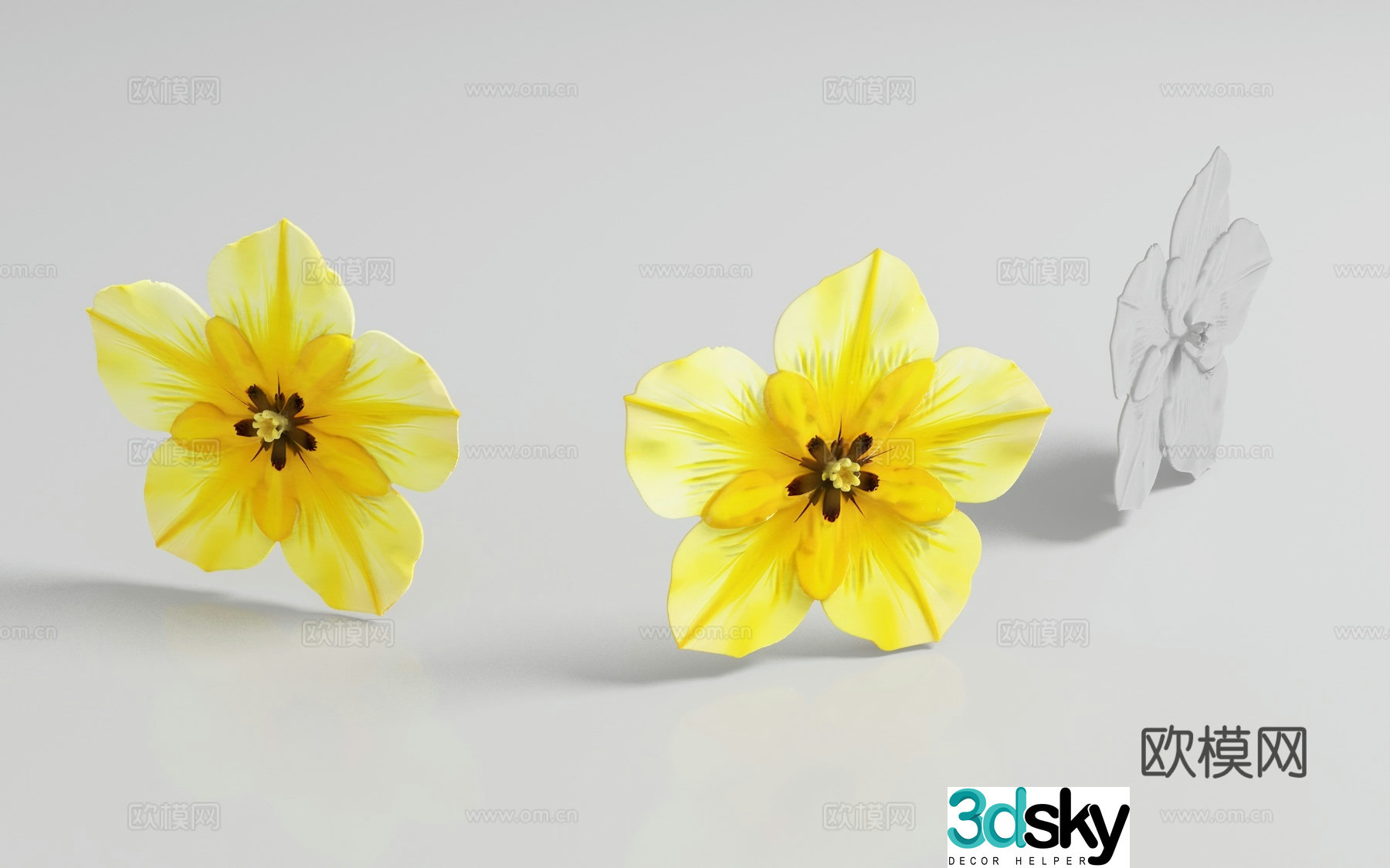 Flowers Flowers Flowers Ornaments Decoration Props Check-in Game Cartoon 3D Model