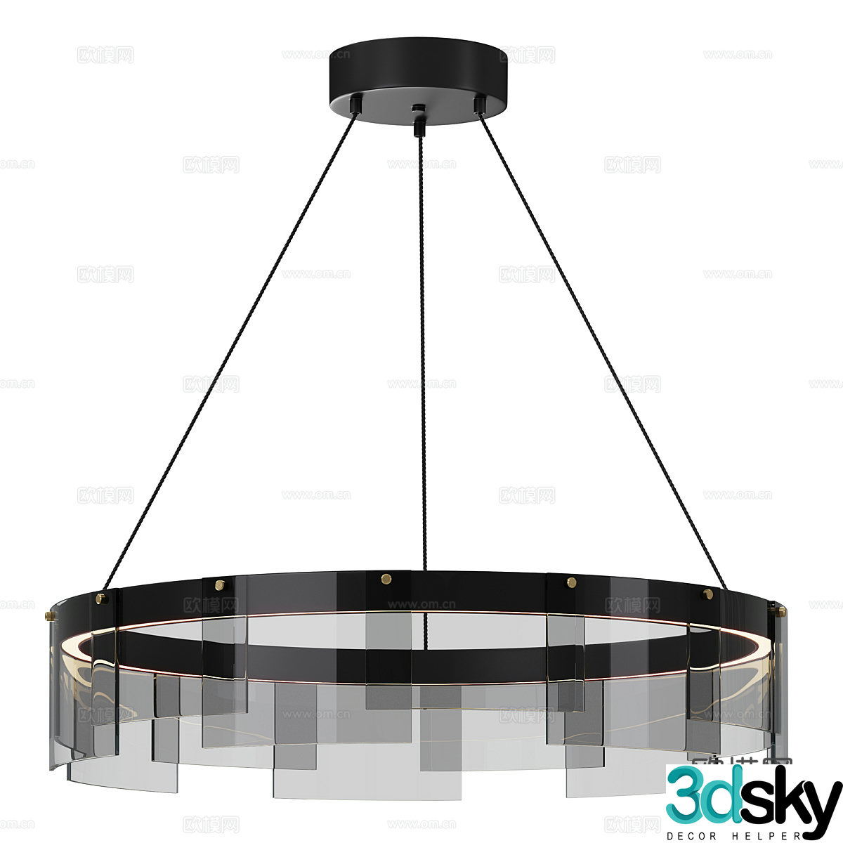 Modern Italian decorative chandelier 3d model