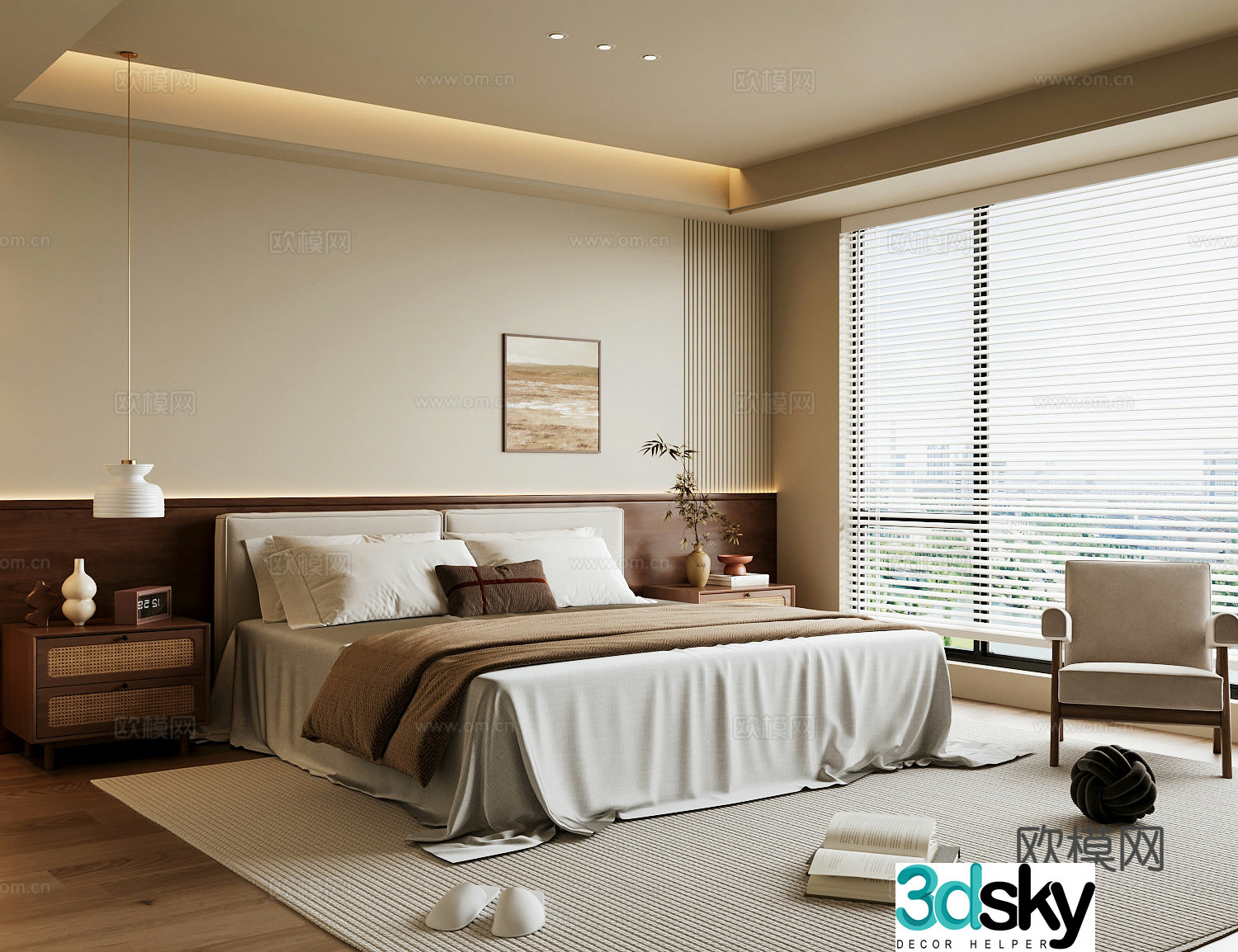 Wasabi Middle Ages Home Bedroom Wasabi Wind Bedroom Secondary Bedroom Master Bedroom Bathroom Window Bedroom 3D Model