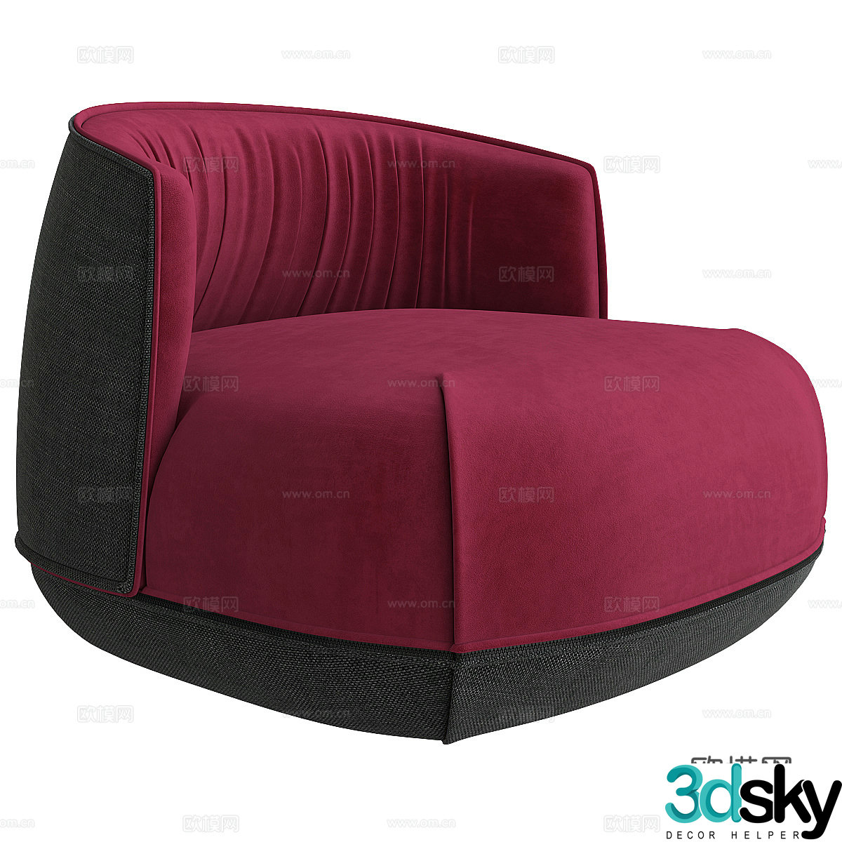 Modern Italian Brioni up armchair 3d model