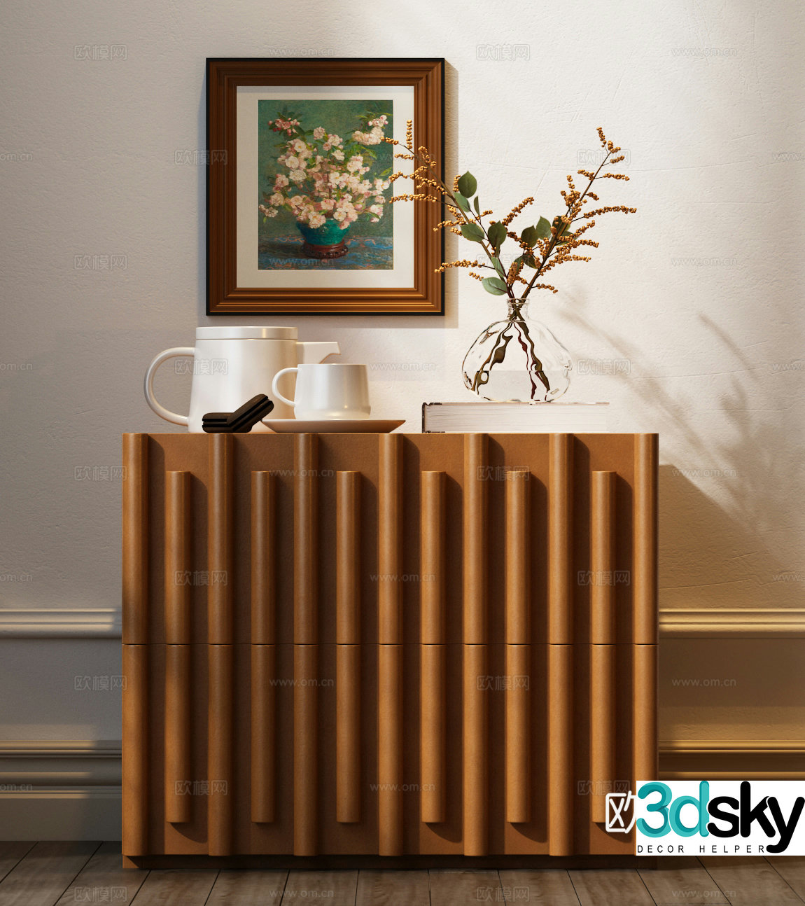 Modern medieval bedside table Modern bedside table Medium medieval bedside table 3D model