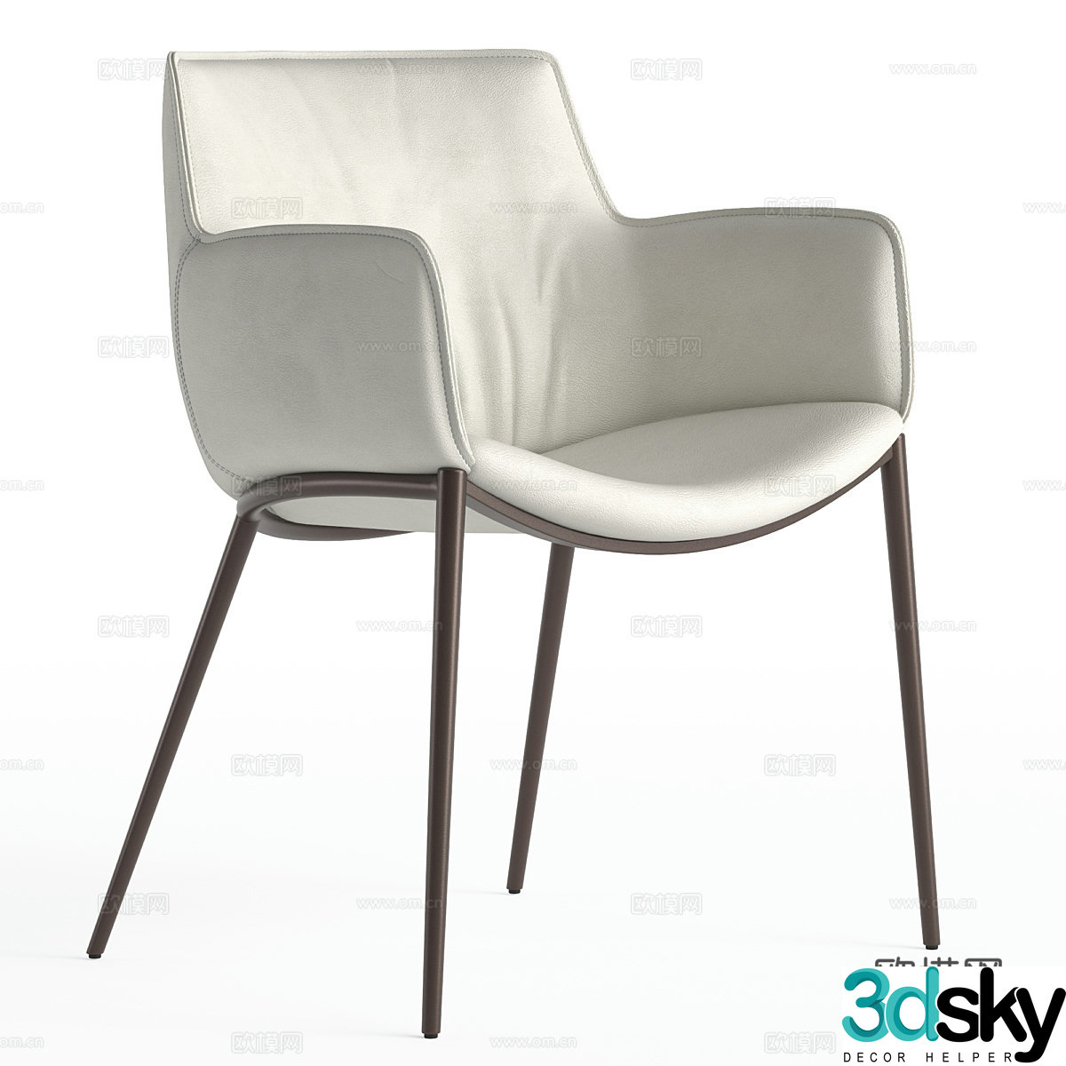 Modern Italian Cattelan Italia Rhonda Chair 3d Model