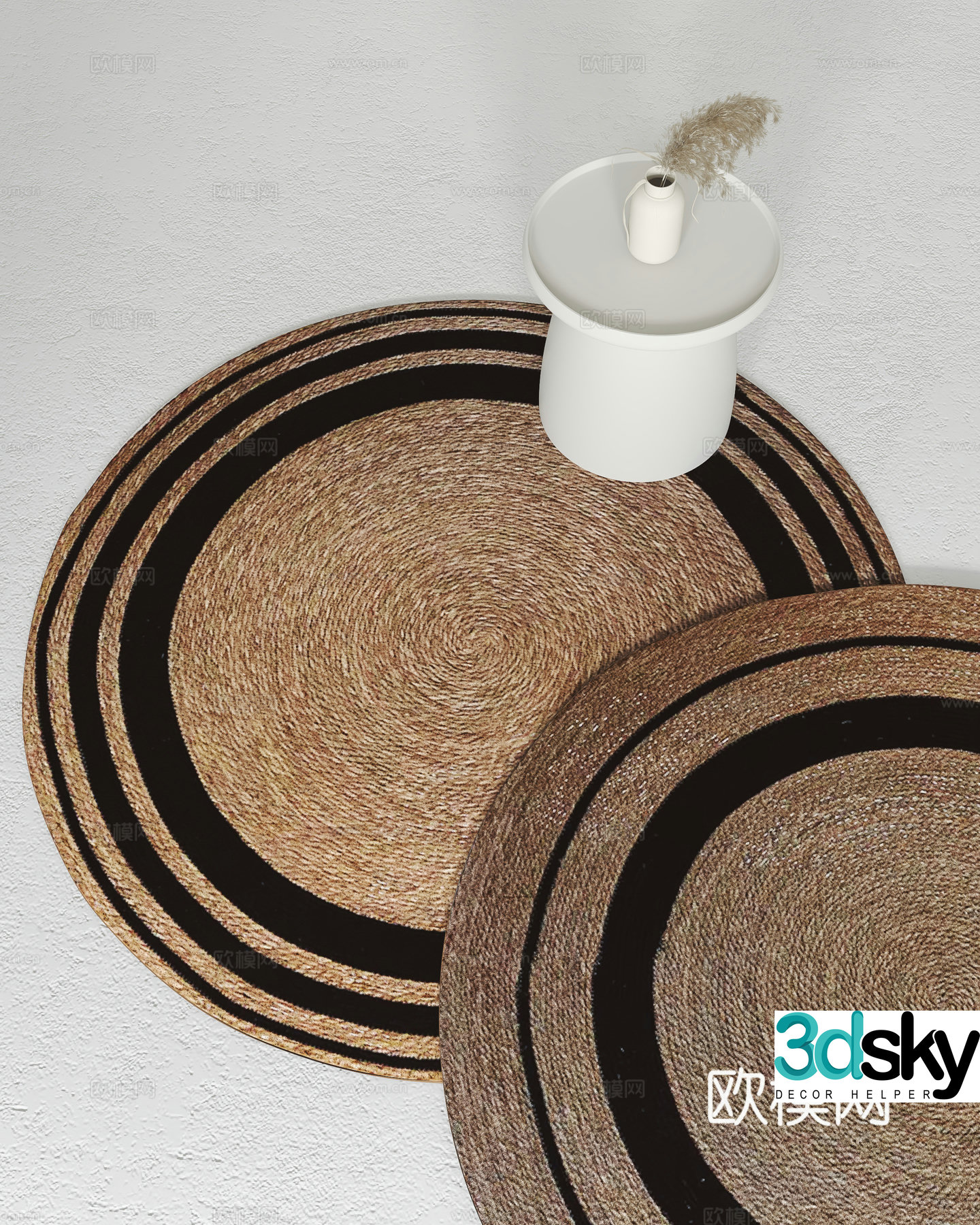 Modern carpet Round carpet 3d model