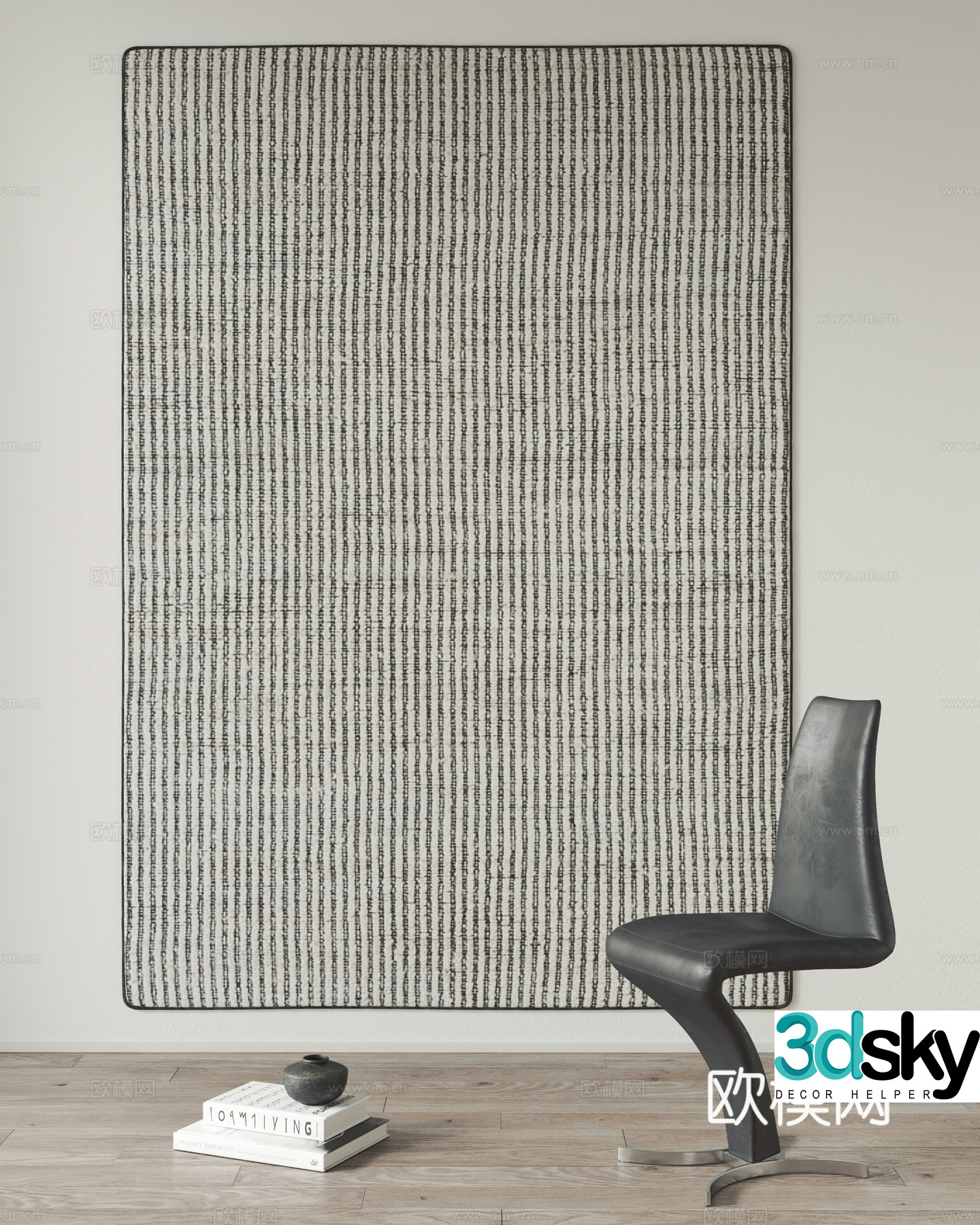 Modern carpet single chair 3d model