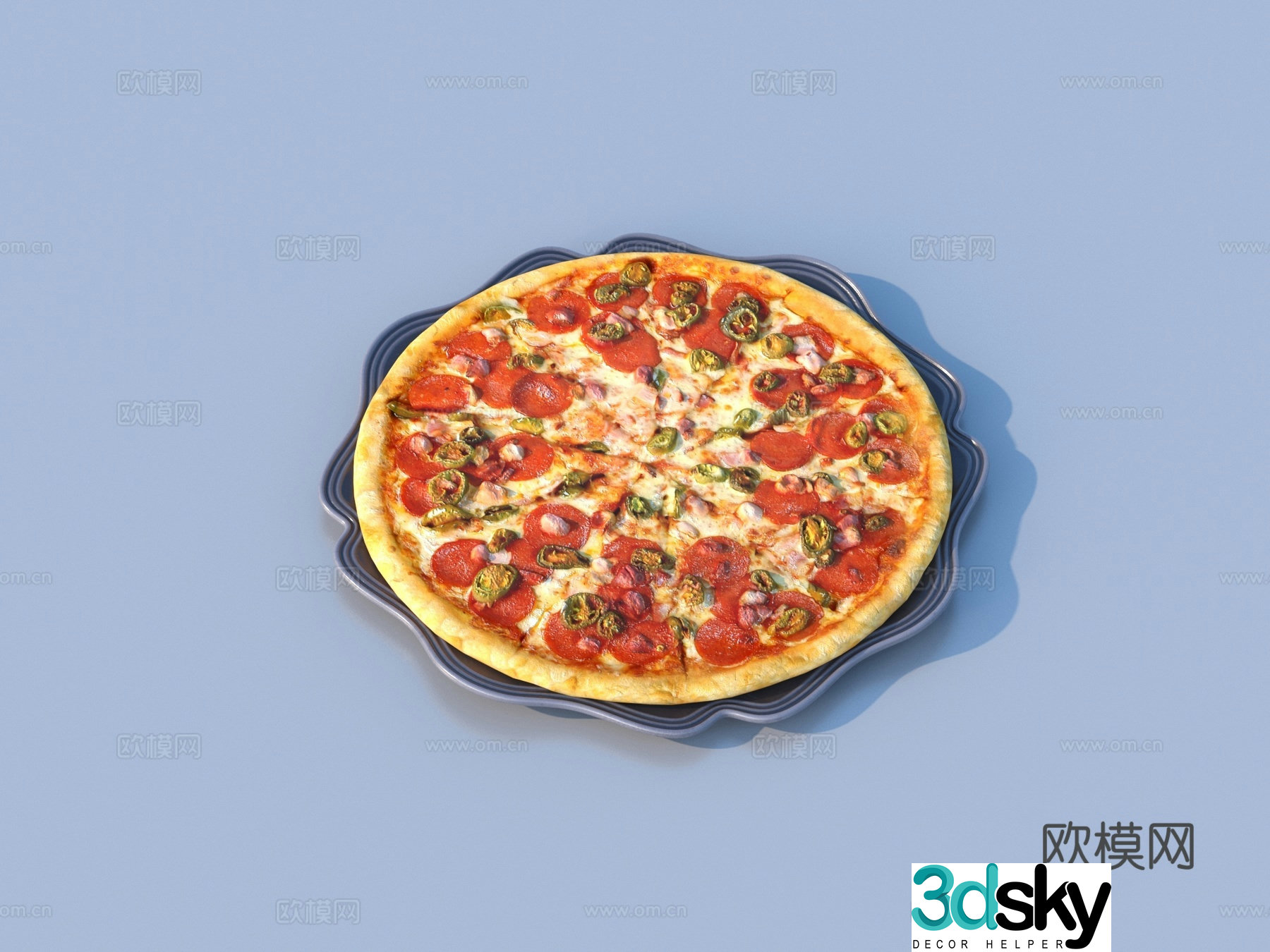 Pizza Ham Pizza pizza3d model