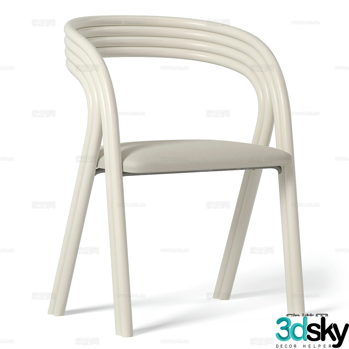 Modern Axel Enthoven Dining Chair 3D Model